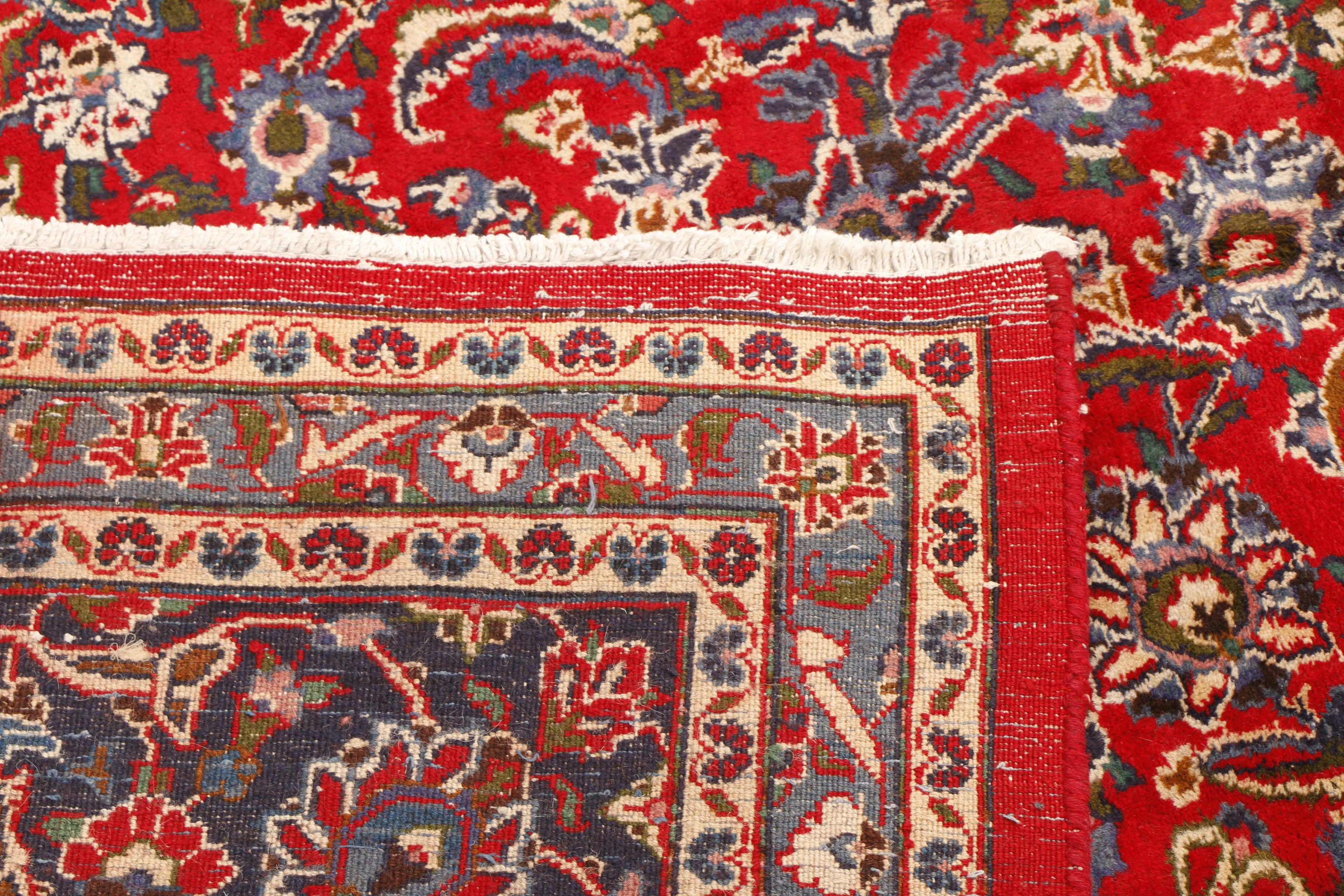 Hand-Knotted Room Sized Persian Ardekan Kashan Area Rug