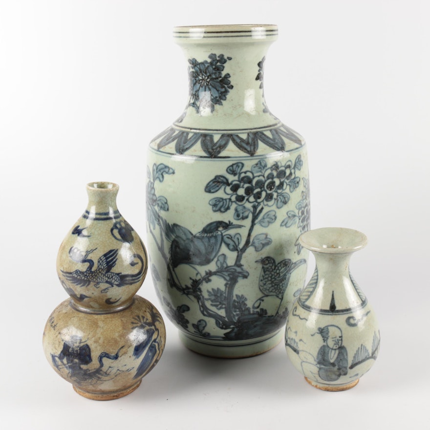 Chinese Blue and White Ceramic Vases