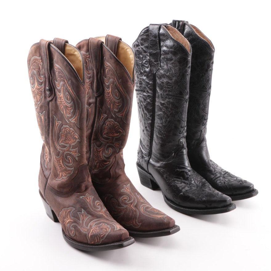 Women's Corral and Circle G Leather Western Boots