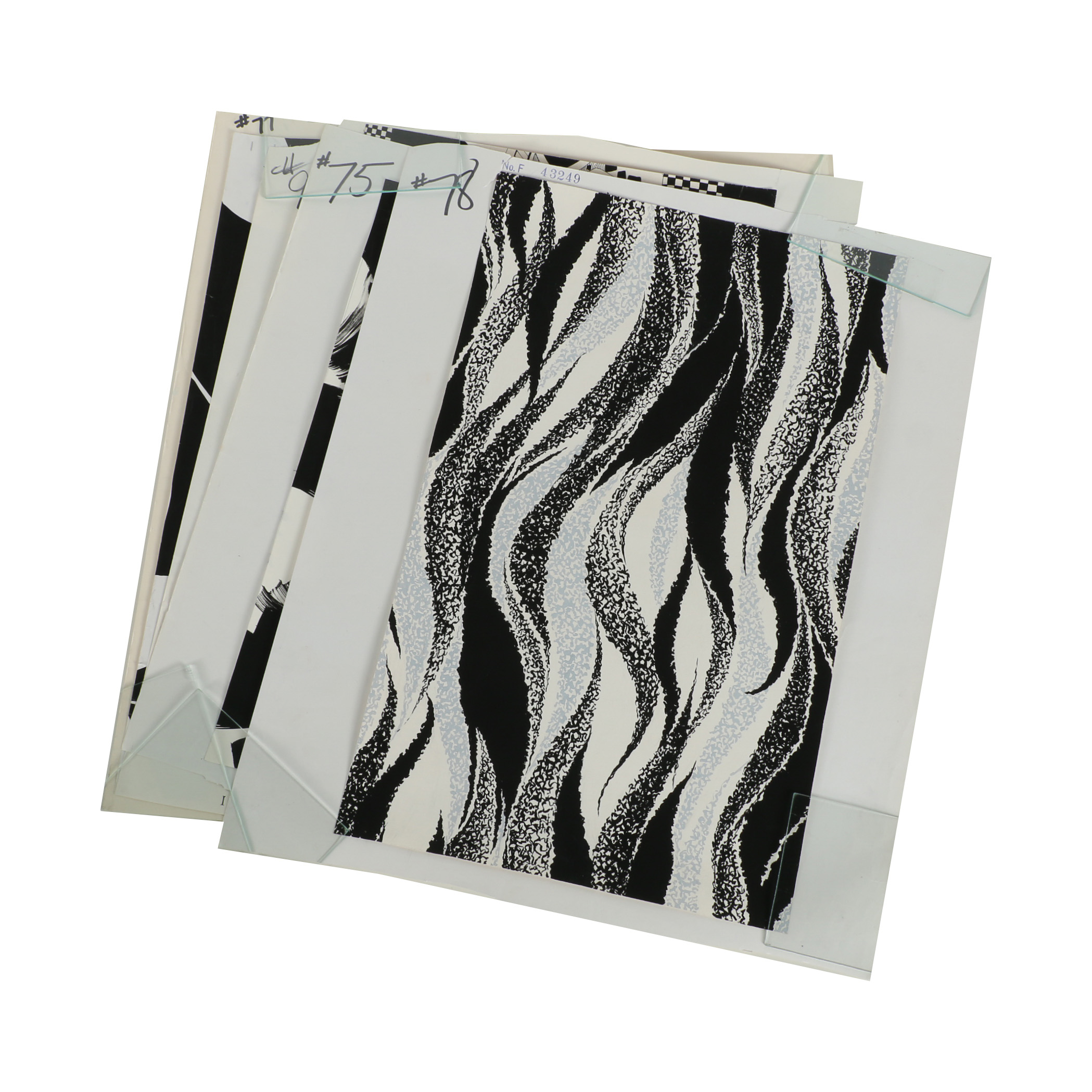 Vintage Painted Textile Design Proofs