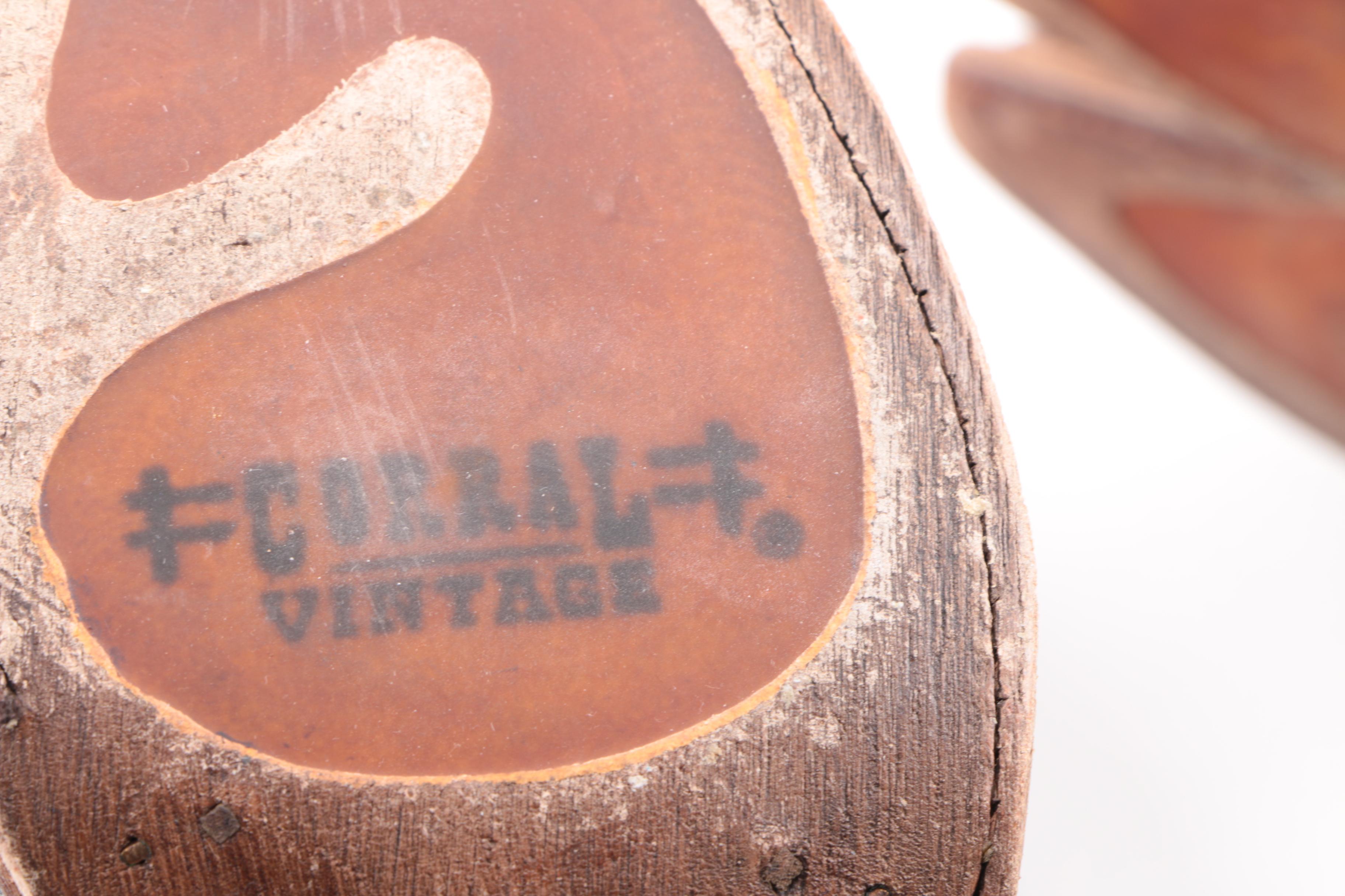 Women's Corral Black and Brown Leather Western Boots