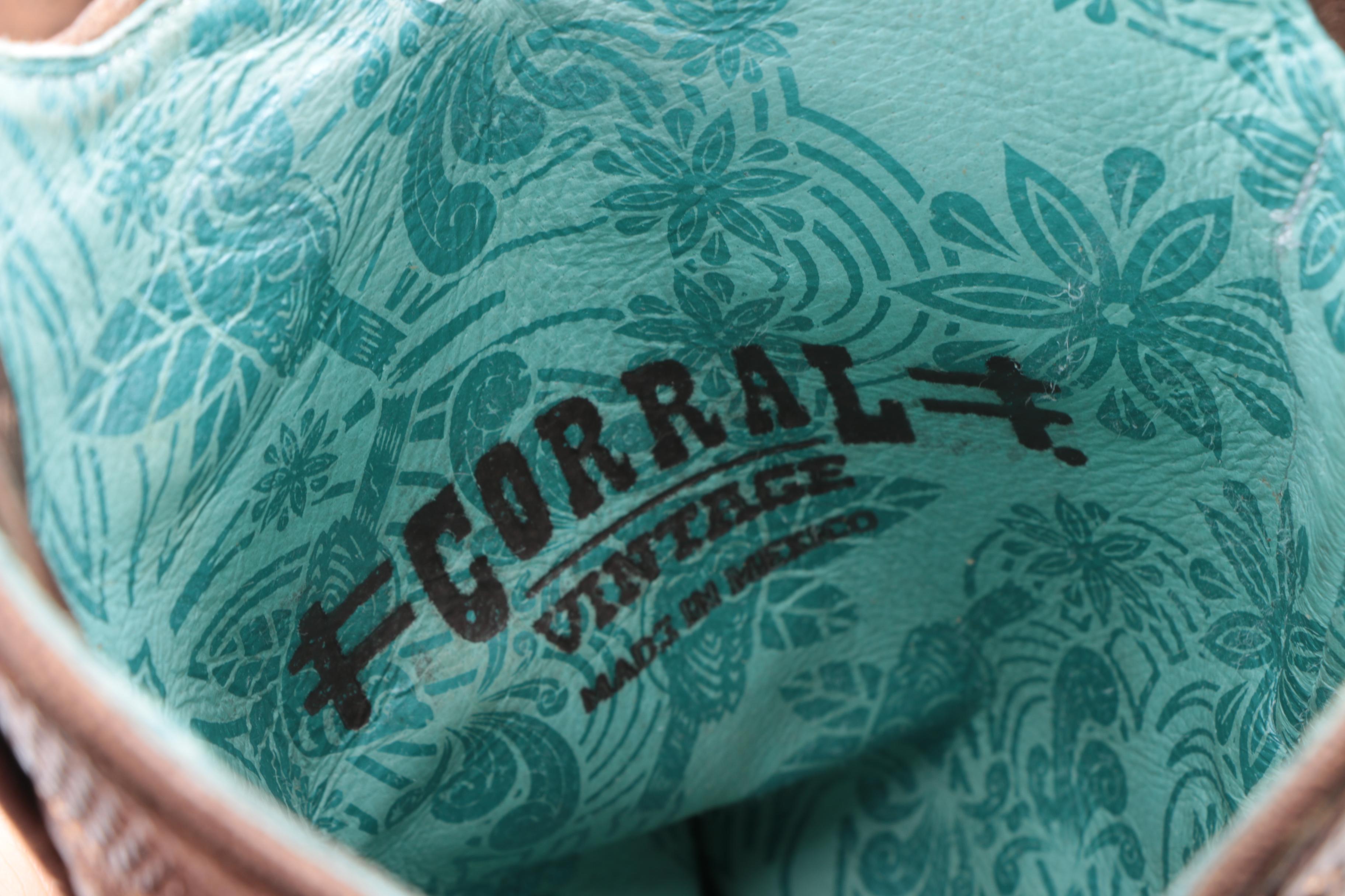 Women's Corral Black and Brown Leather Western Boots