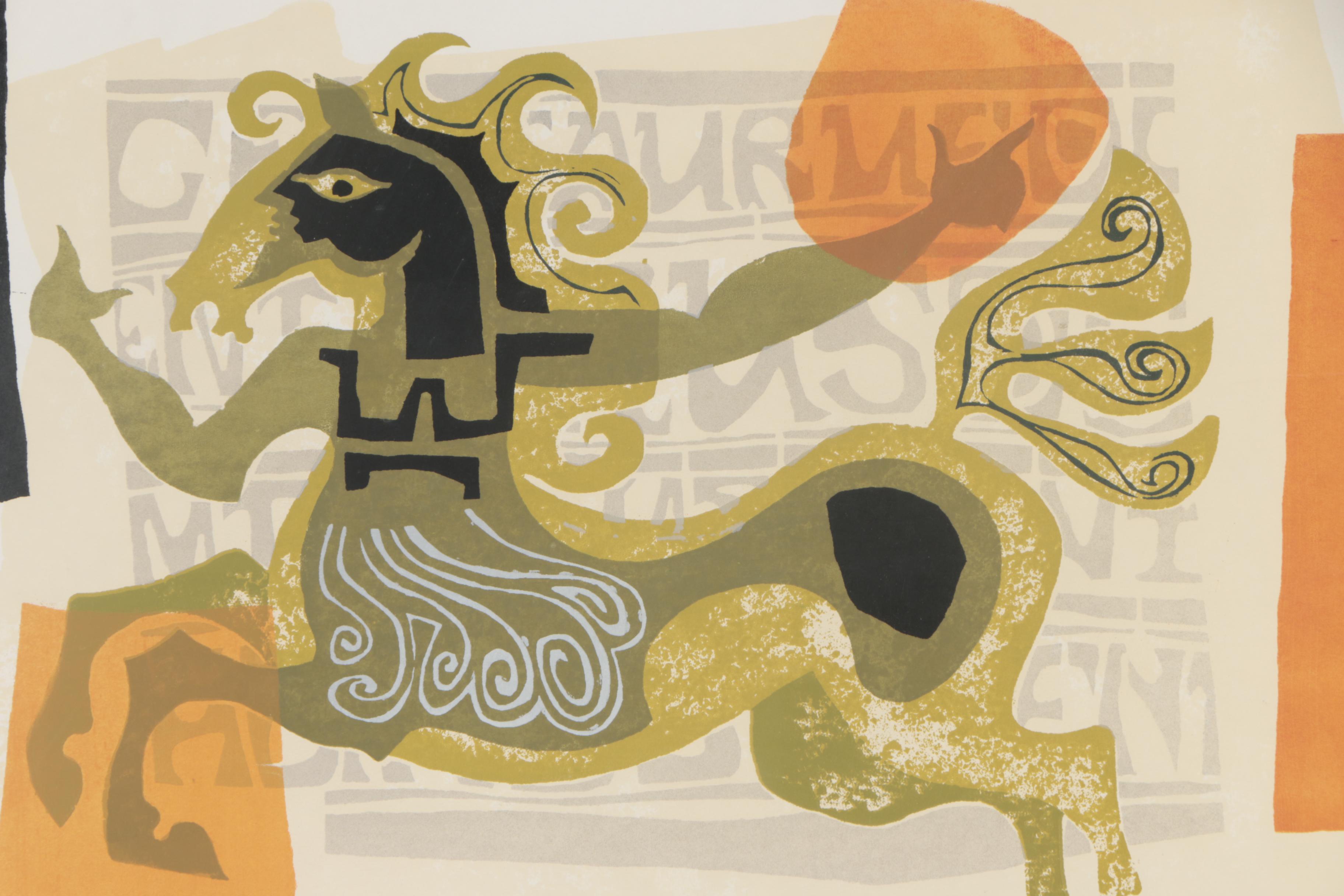 Equine Serigraph "The Centaur - Bestiary Series"