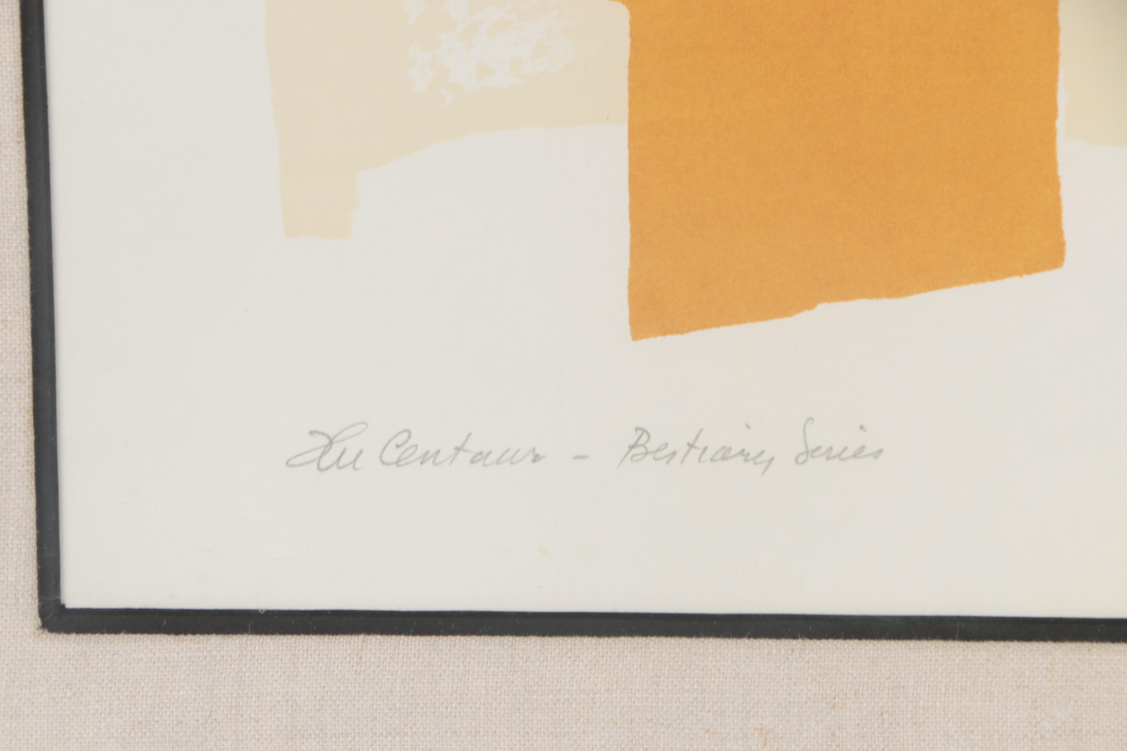 Equine Serigraph "The Centaur - Bestiary Series"