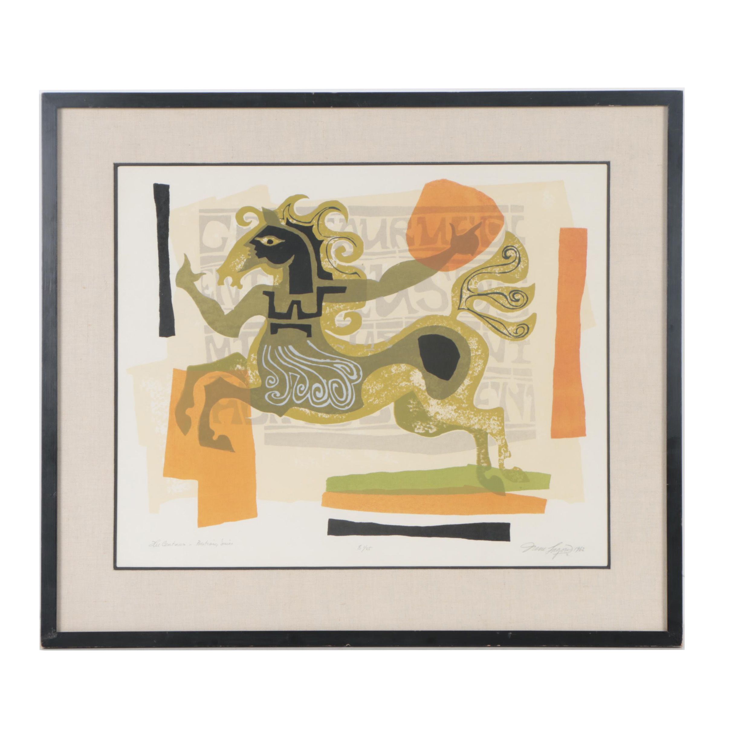 Equine Serigraph "The Centaur - Bestiary Series"