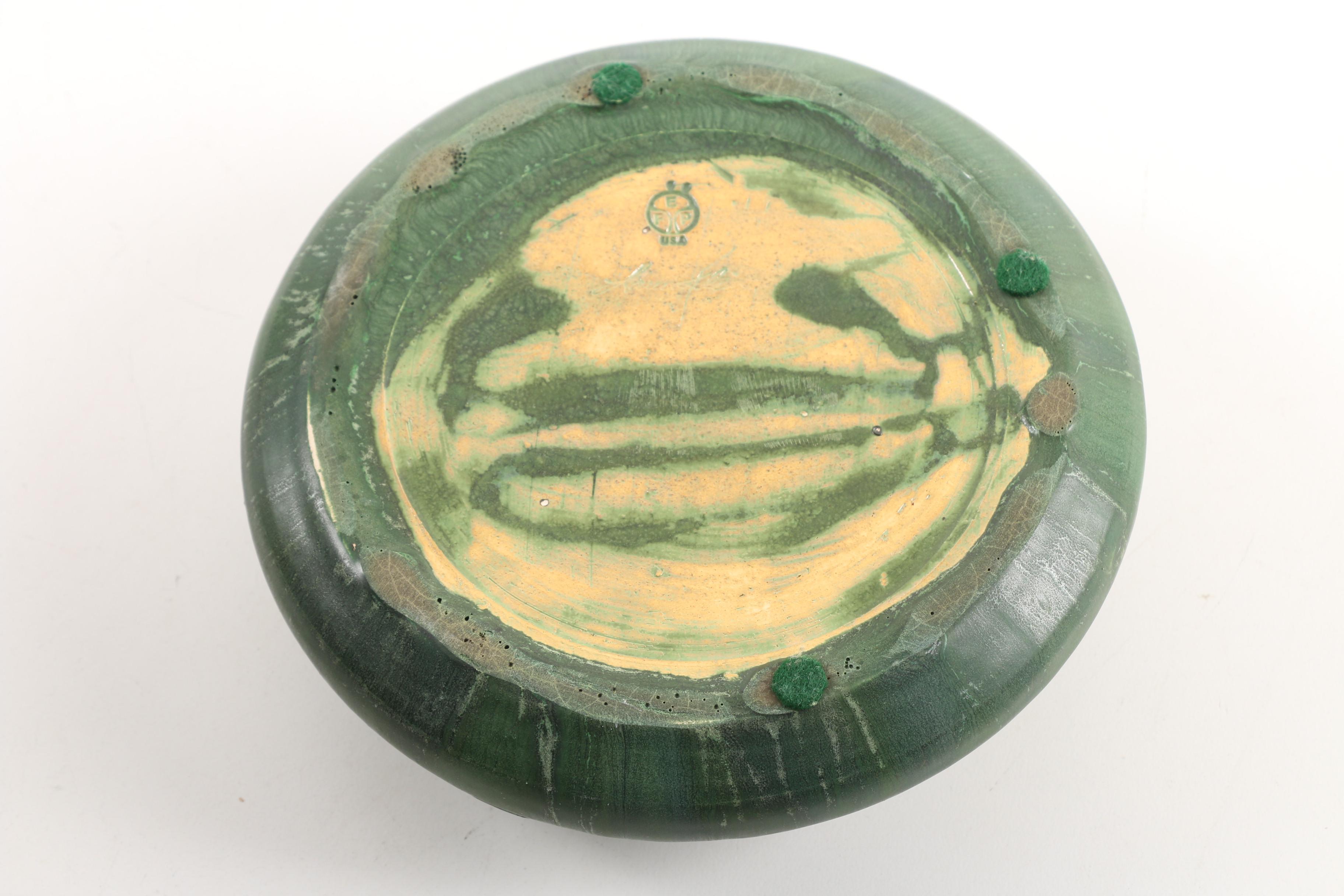 Signed Laura Klein Ephraim Pottery Lily Pad Vase