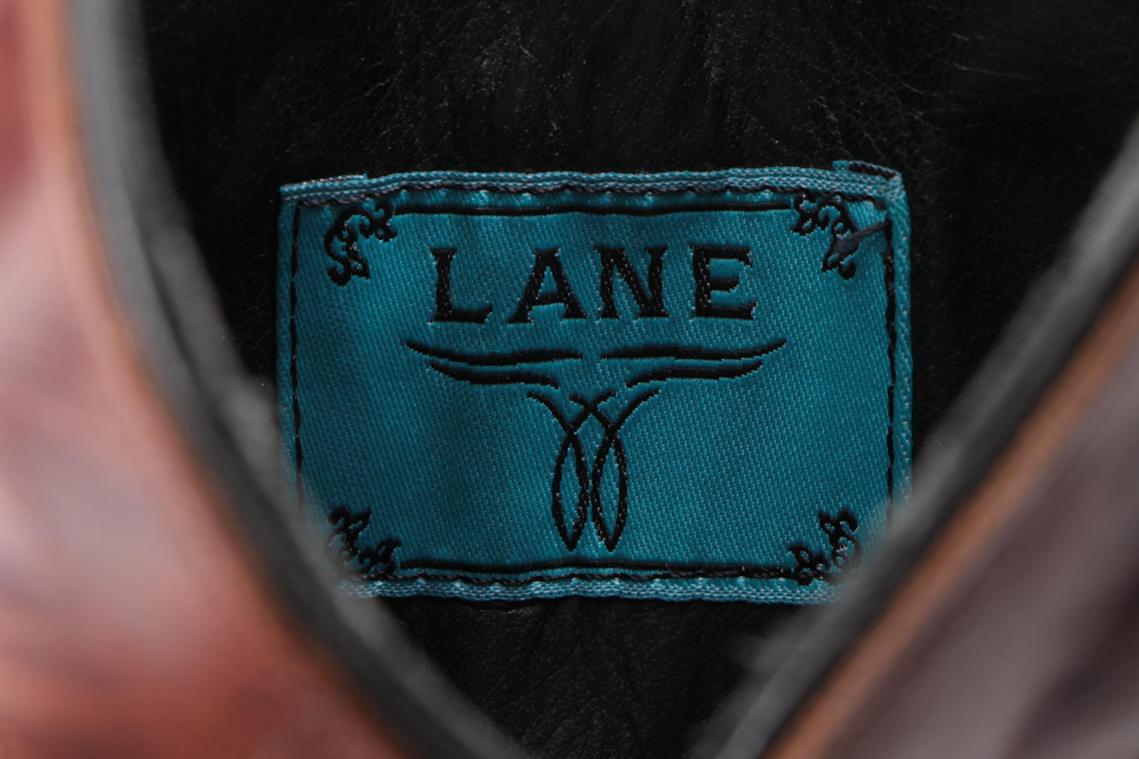 Women's Lane Black and Red Leather Cowboy Boots