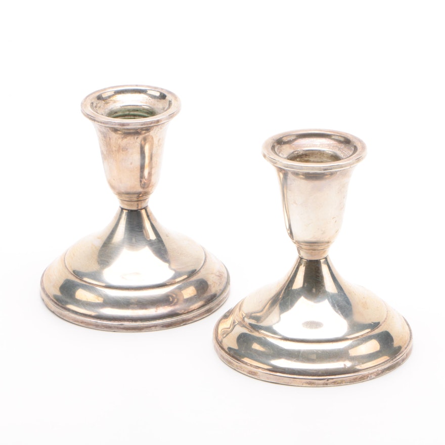 Towle Silversmiths Weighted Sterling Silver Candleholders