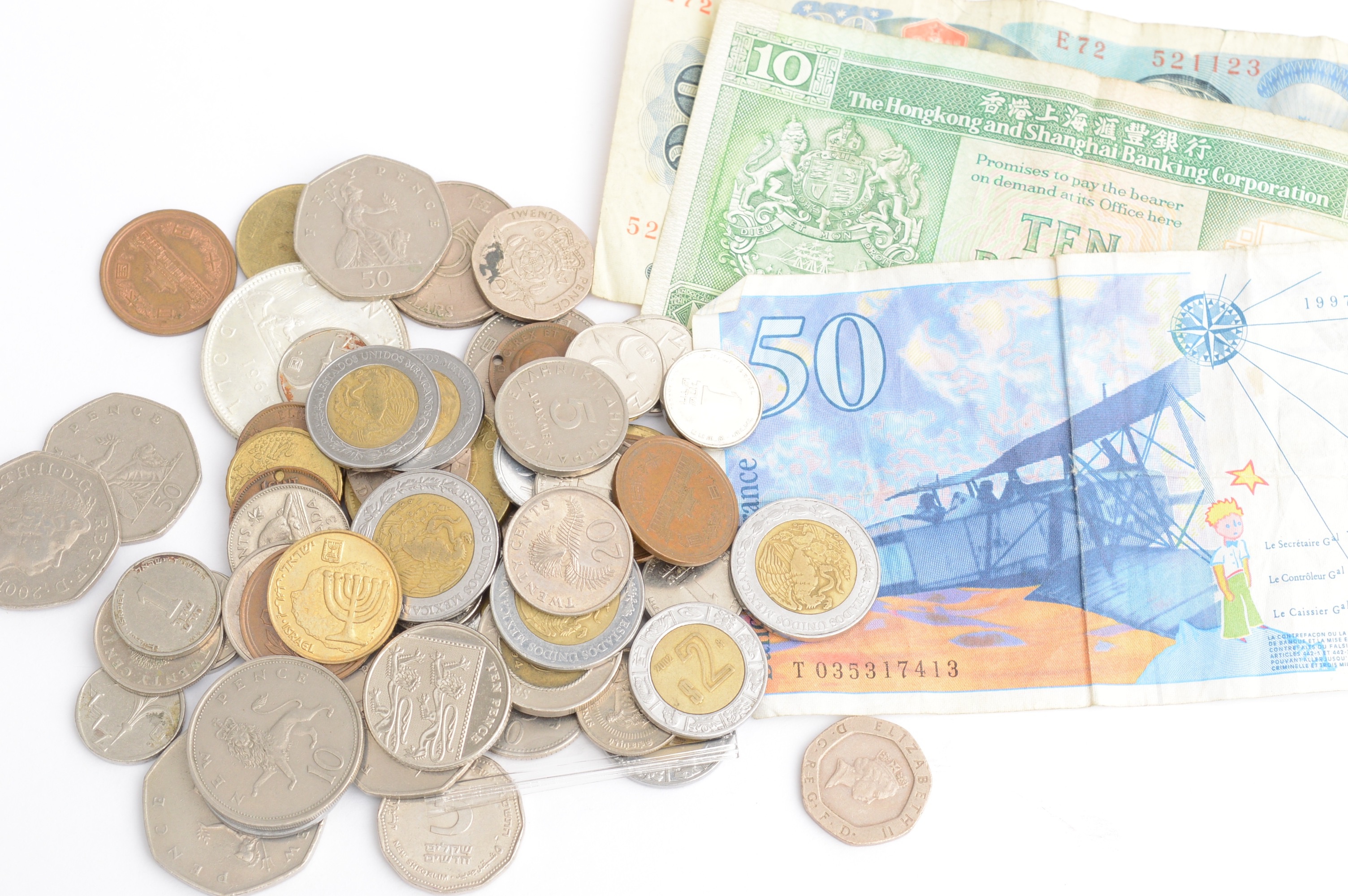 Collection of Foreign Coins and Currency