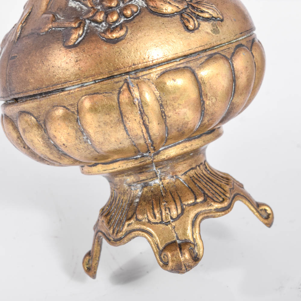 Vintage Italian Rococo Style Brass Ewer