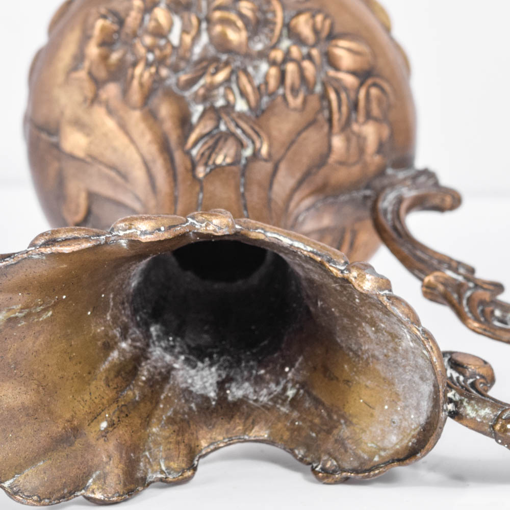 Vintage Italian Rococo Style Brass Ewer