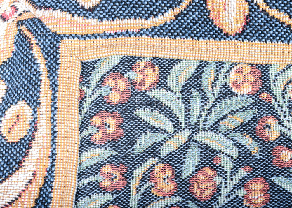 Armorial Wall Tapestry with Hanging Rod