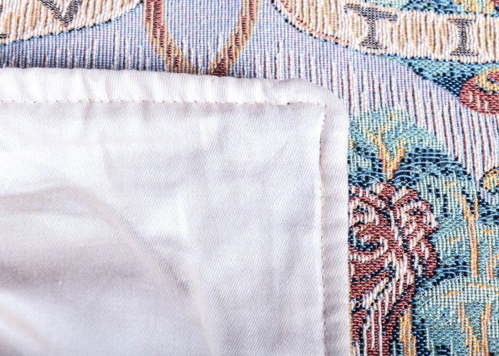 Armorial Wall Tapestry with Hanging Rod