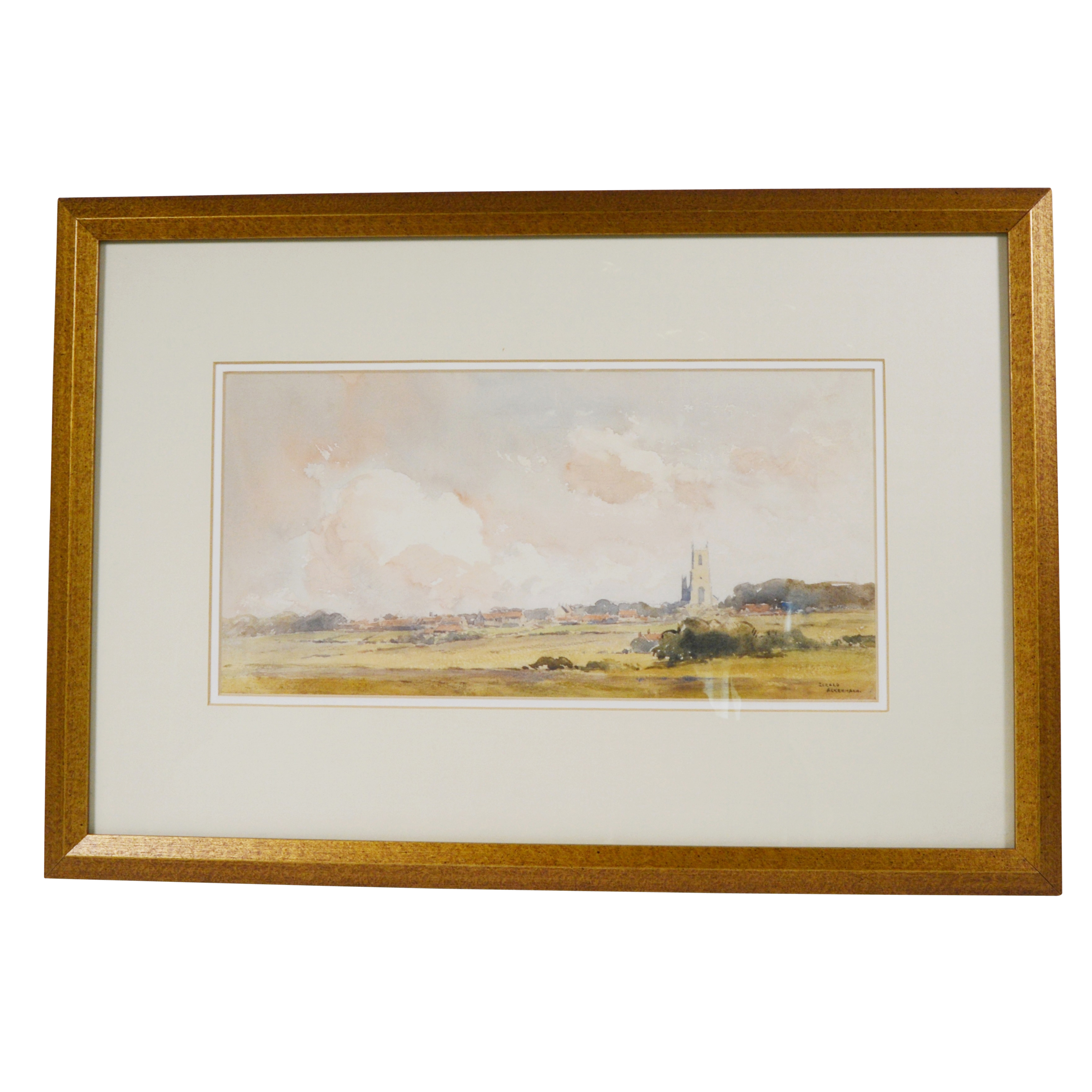 Gerald Ackermann Original Watercolor of Landscape