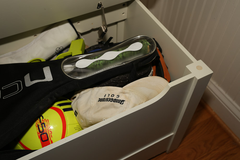 Off-White Beadboard Hall Tree with Hooks