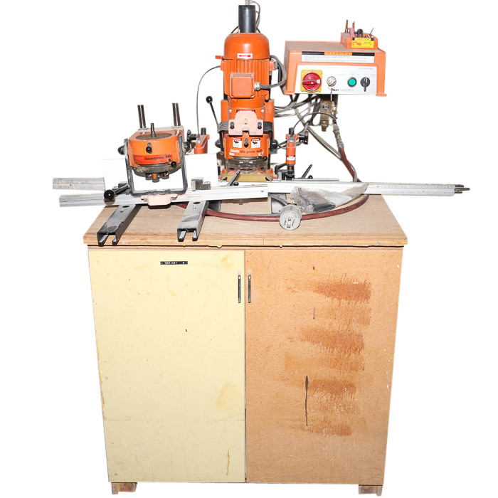 Blum Minipress MSP Hinge-Hole Boring Machine with Juniorpress Attachment
