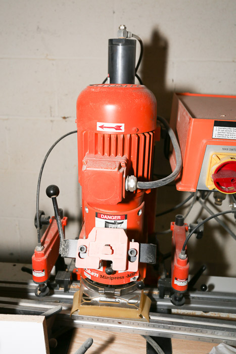 Blum Minipress MSP Hinge-Hole Boring Machine with Juniorpress Attachment