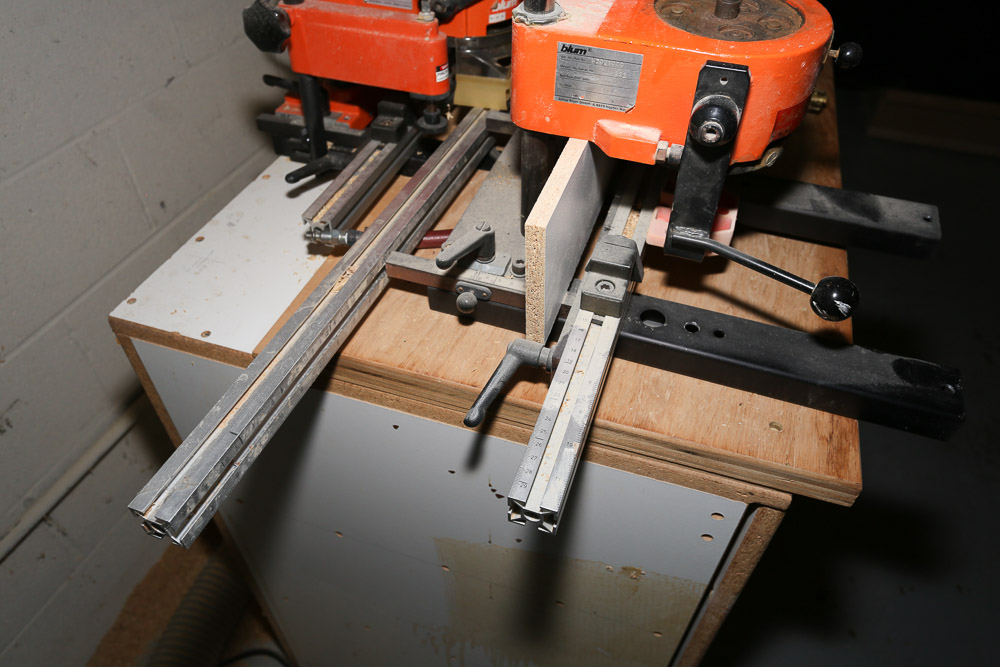 Blum Minipress MSP Hinge-Hole Boring Machine with Juniorpress Attachment