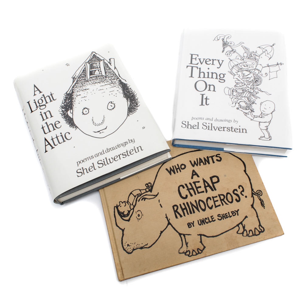 Shel Silverstein Signed "A Light in the Attic" and Other Books