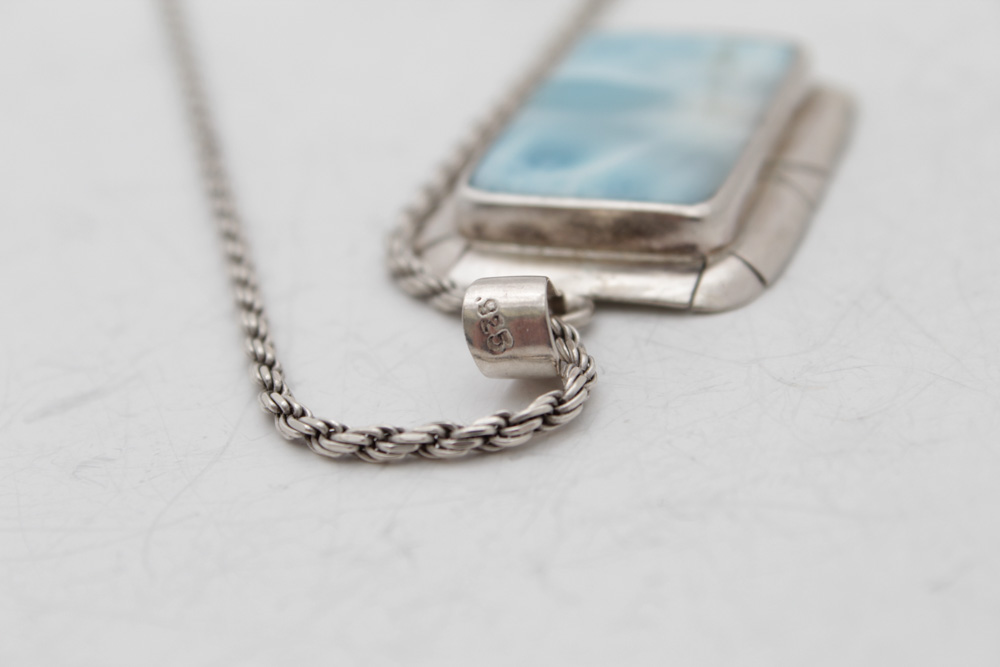 Sterling Silver and Larimar Jewelry