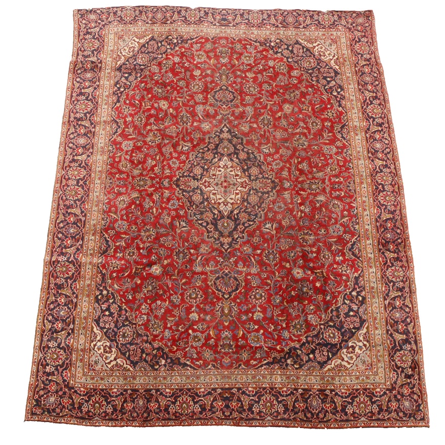 Hand-Knotted Persian Ardekan Kashan Area Rug