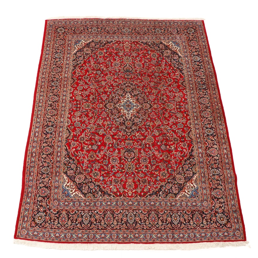 Hand-Knotted Persian Ardekan Kashan Area Rug