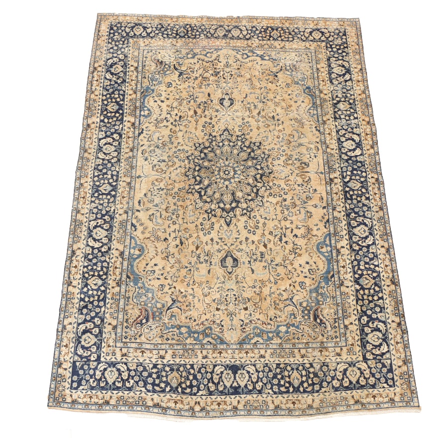Hand-Knotted Indo-Persian Nain Area Rug