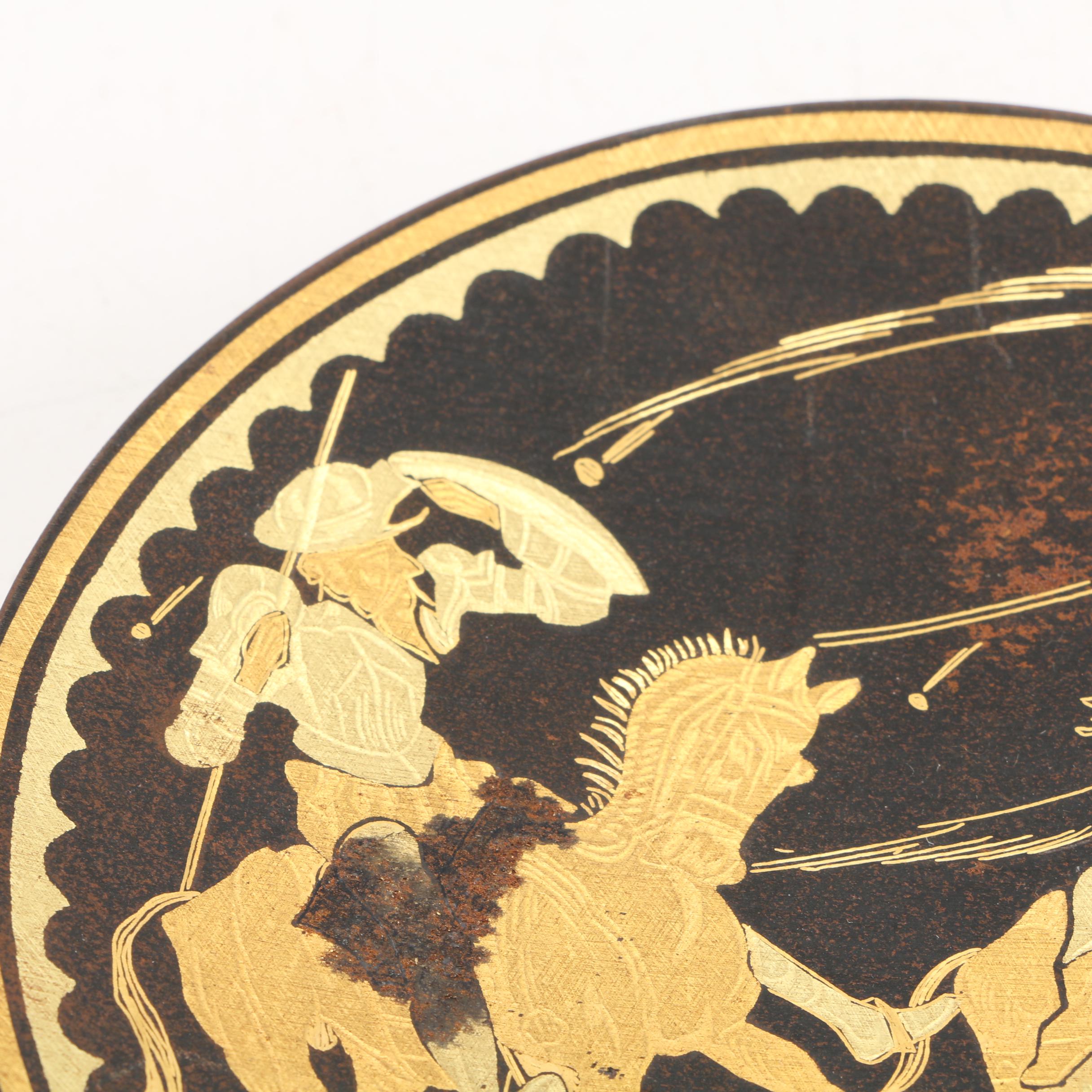 Damascene Decorative Plates Including Don Quixote Motif