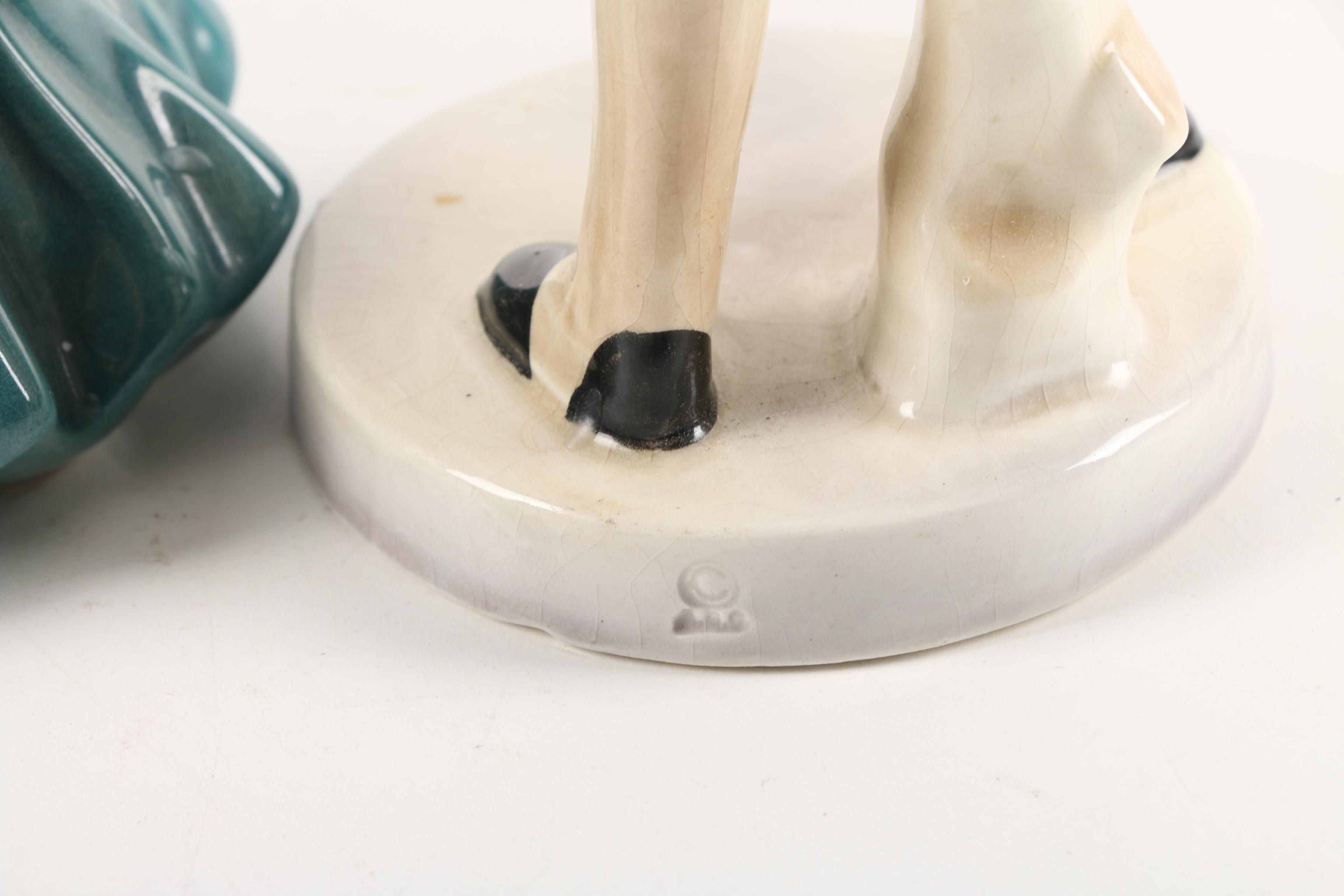 Goldscheider-Everlast Figurines and Adderley Floral Arrangement