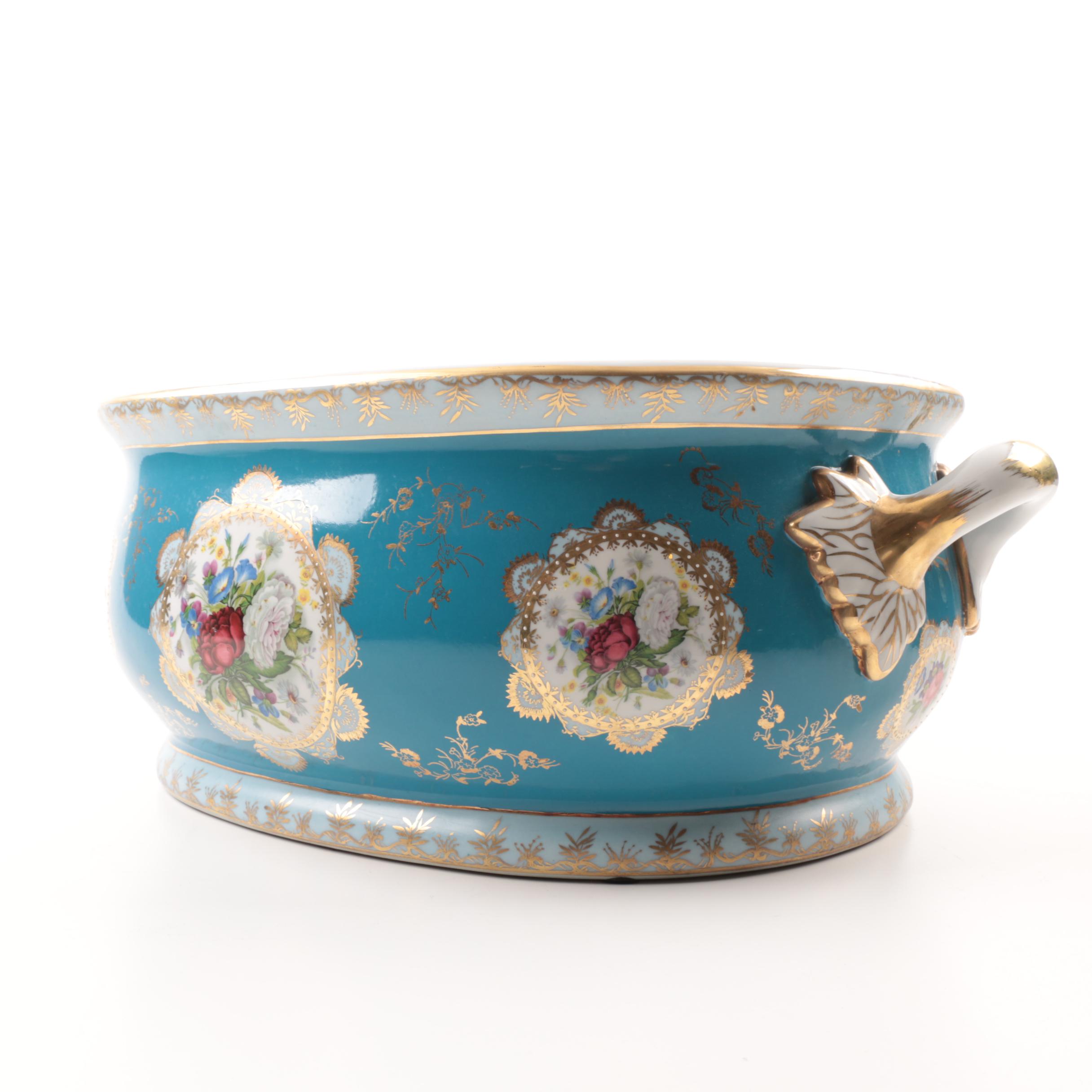 Modern Royal Vienna Porcelain Transferware Wine Cistern