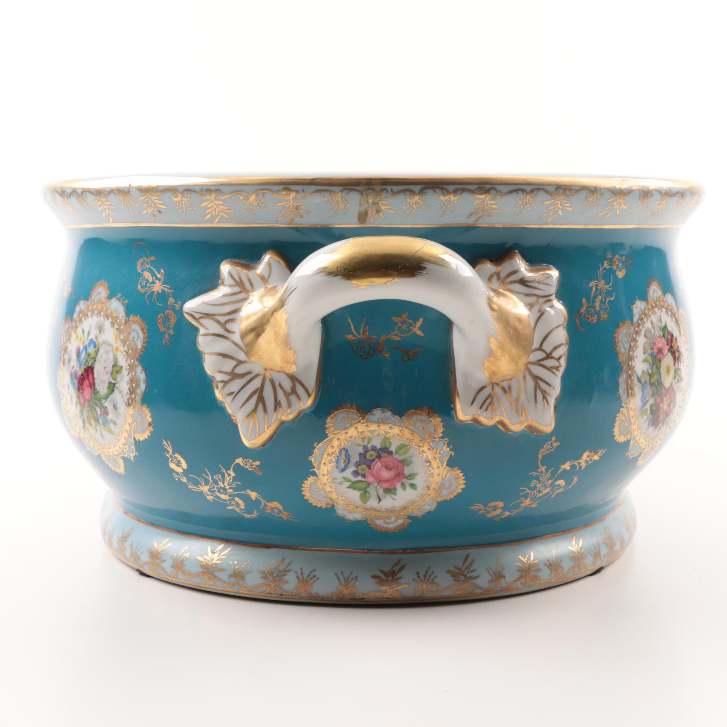 Modern Royal Vienna Porcelain Transferware Wine Cistern