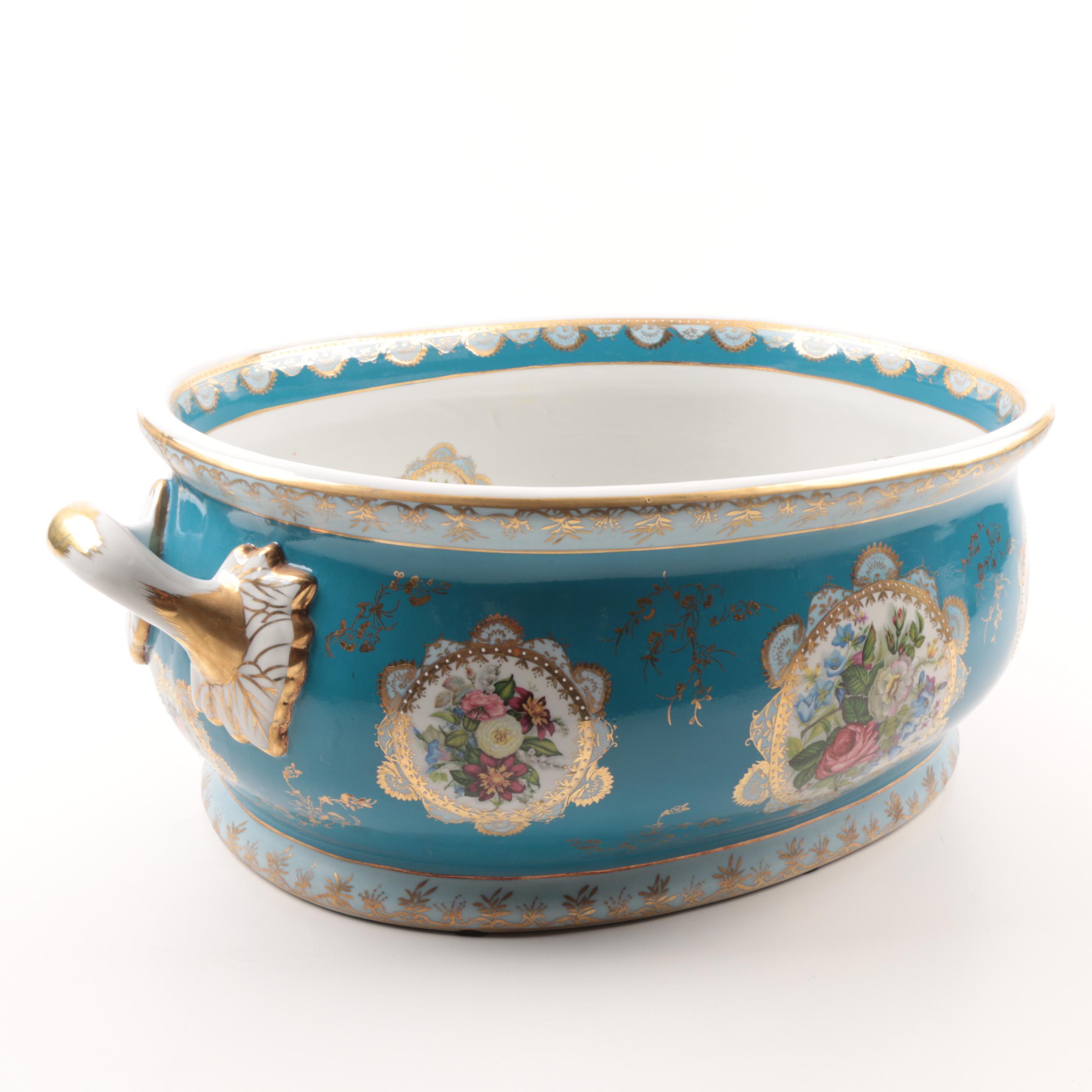 Modern Royal Vienna Porcelain Transferware Wine Cistern