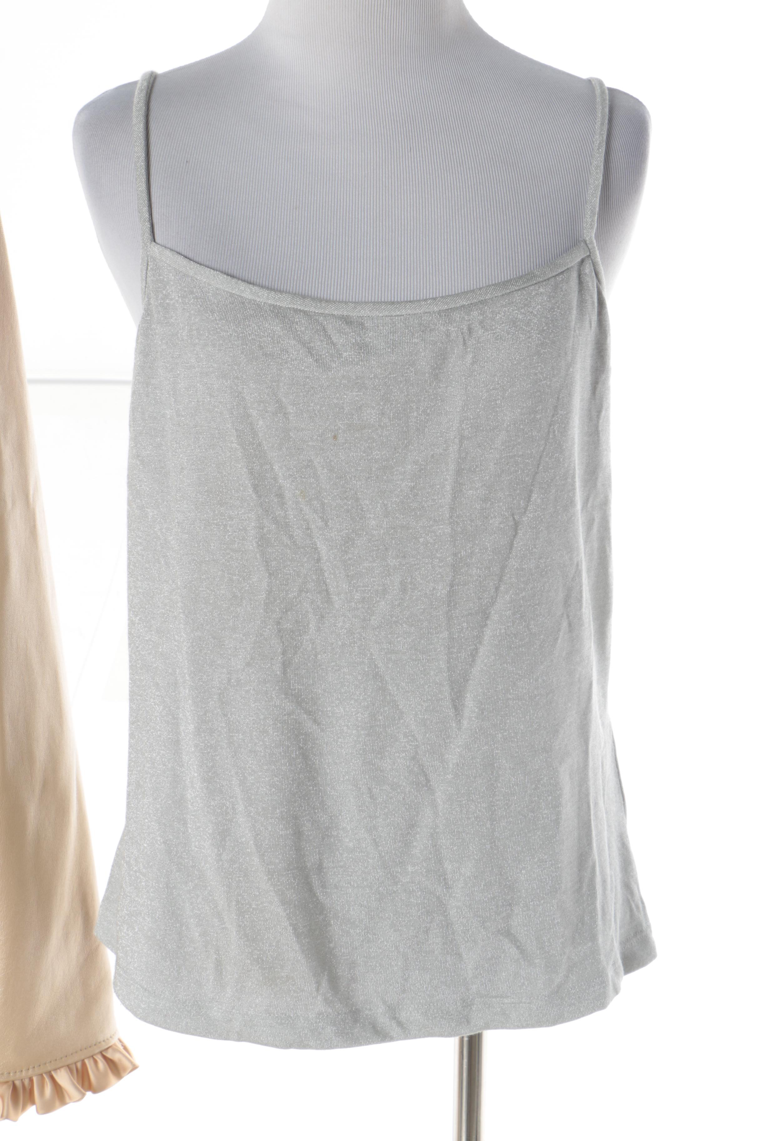 Women's St. John Collection Leather Pantsuit and St. John Brand Tank Tops