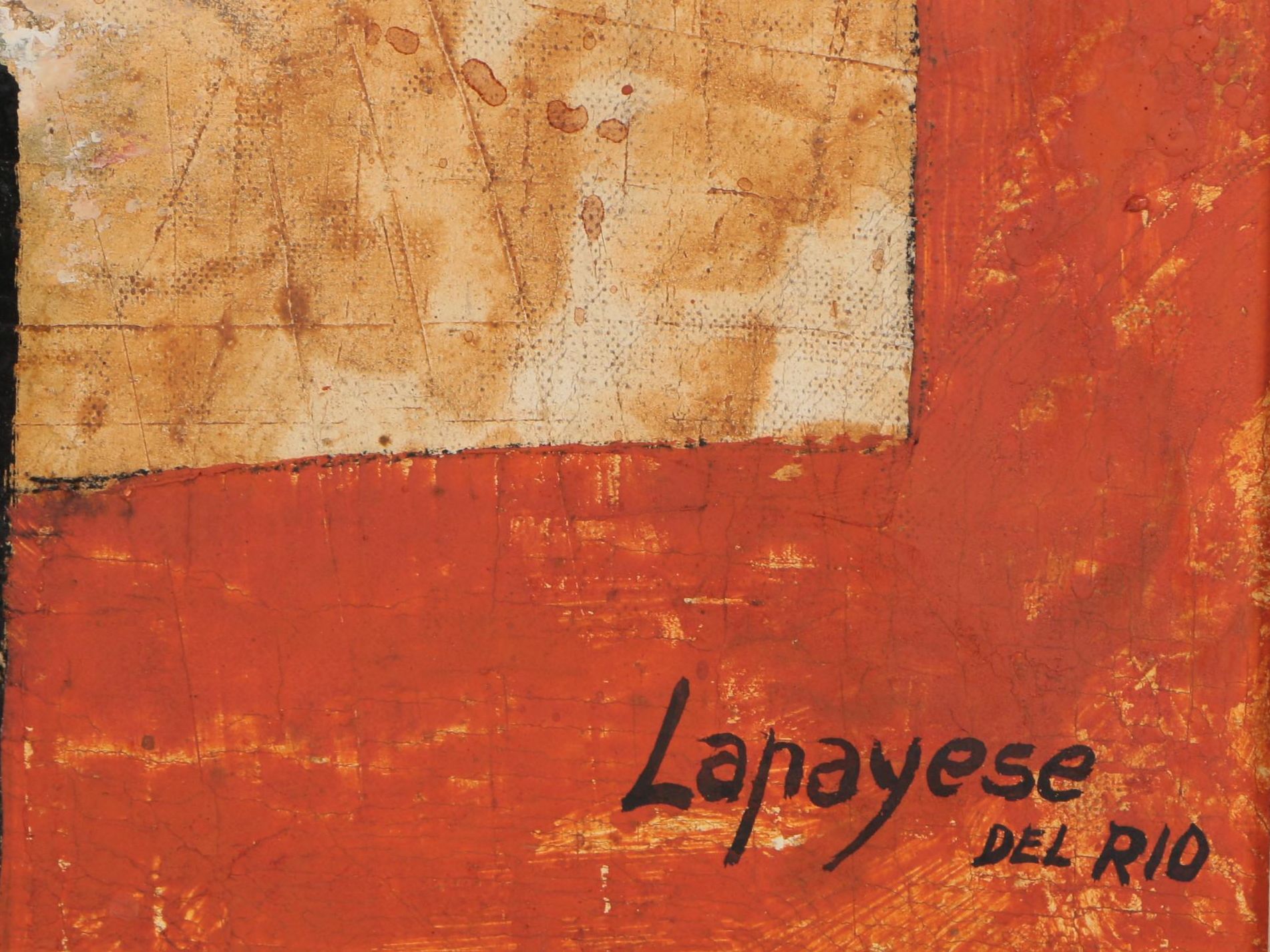 Lanayese del Rio 1970 Oil Painting "Musical Con Mandolina"