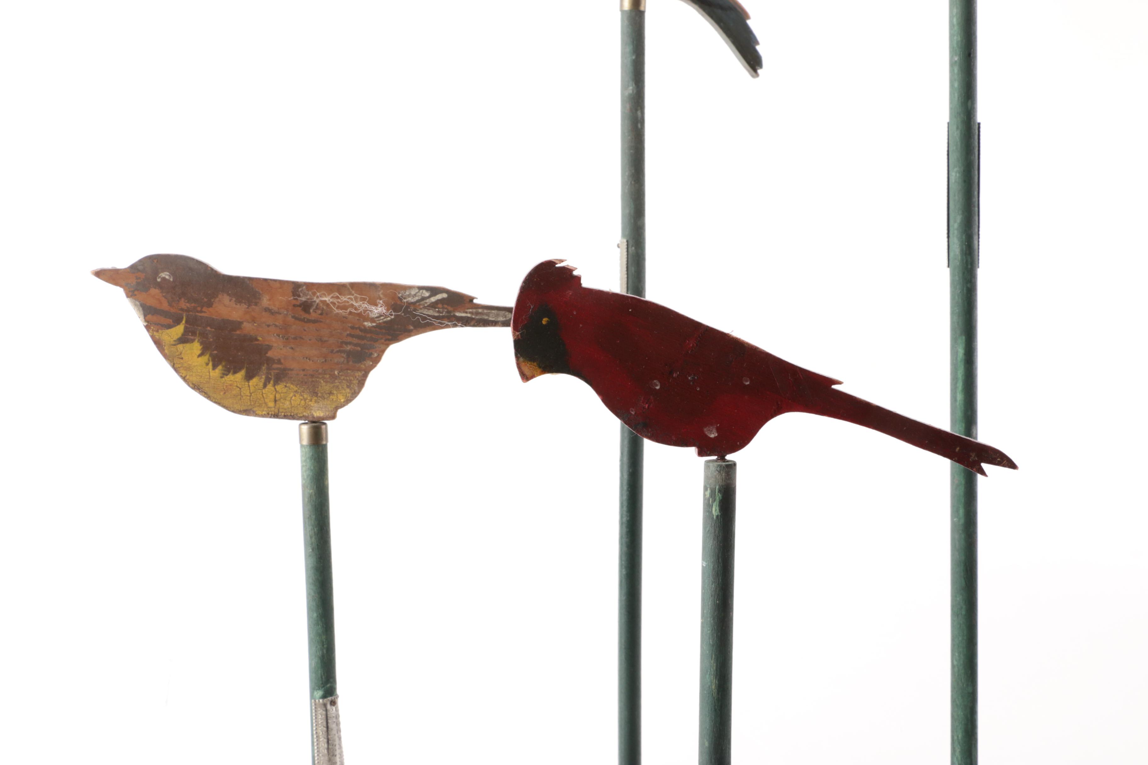 Vintage Joseph H. Dodson Inc. Carved Wooden Bird Figurines