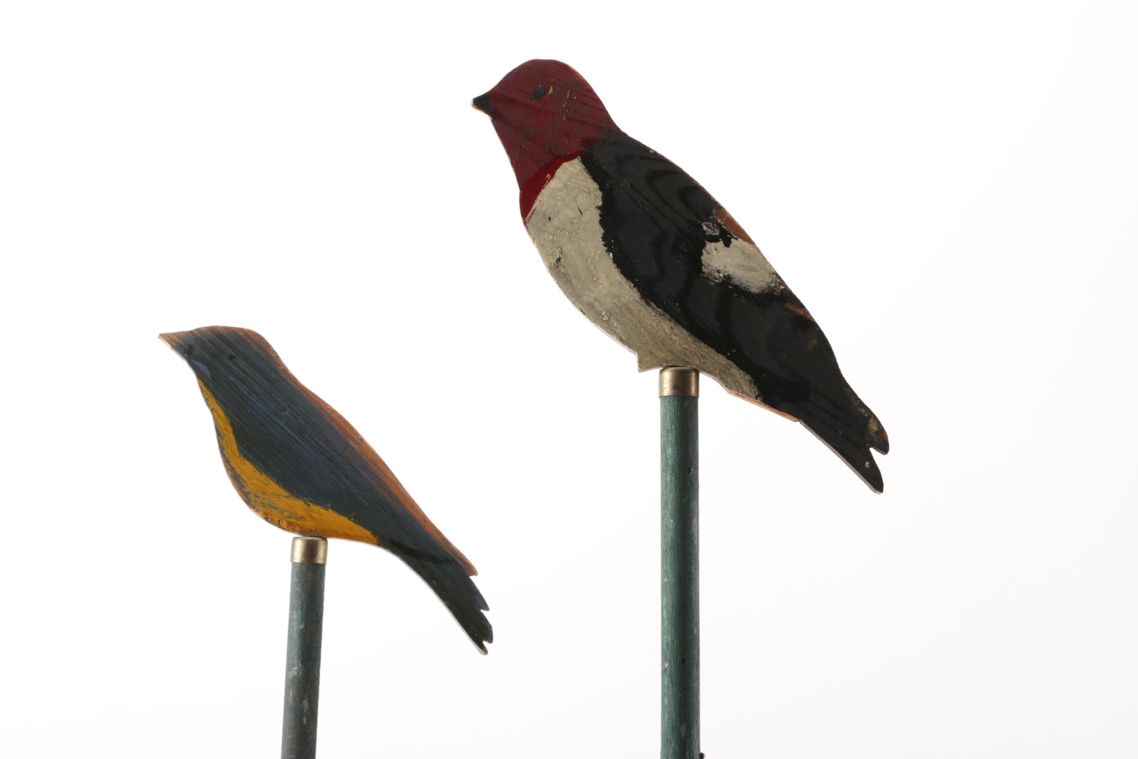 Vintage Joseph H. Dodson Inc. Carved Wooden Bird Figurines