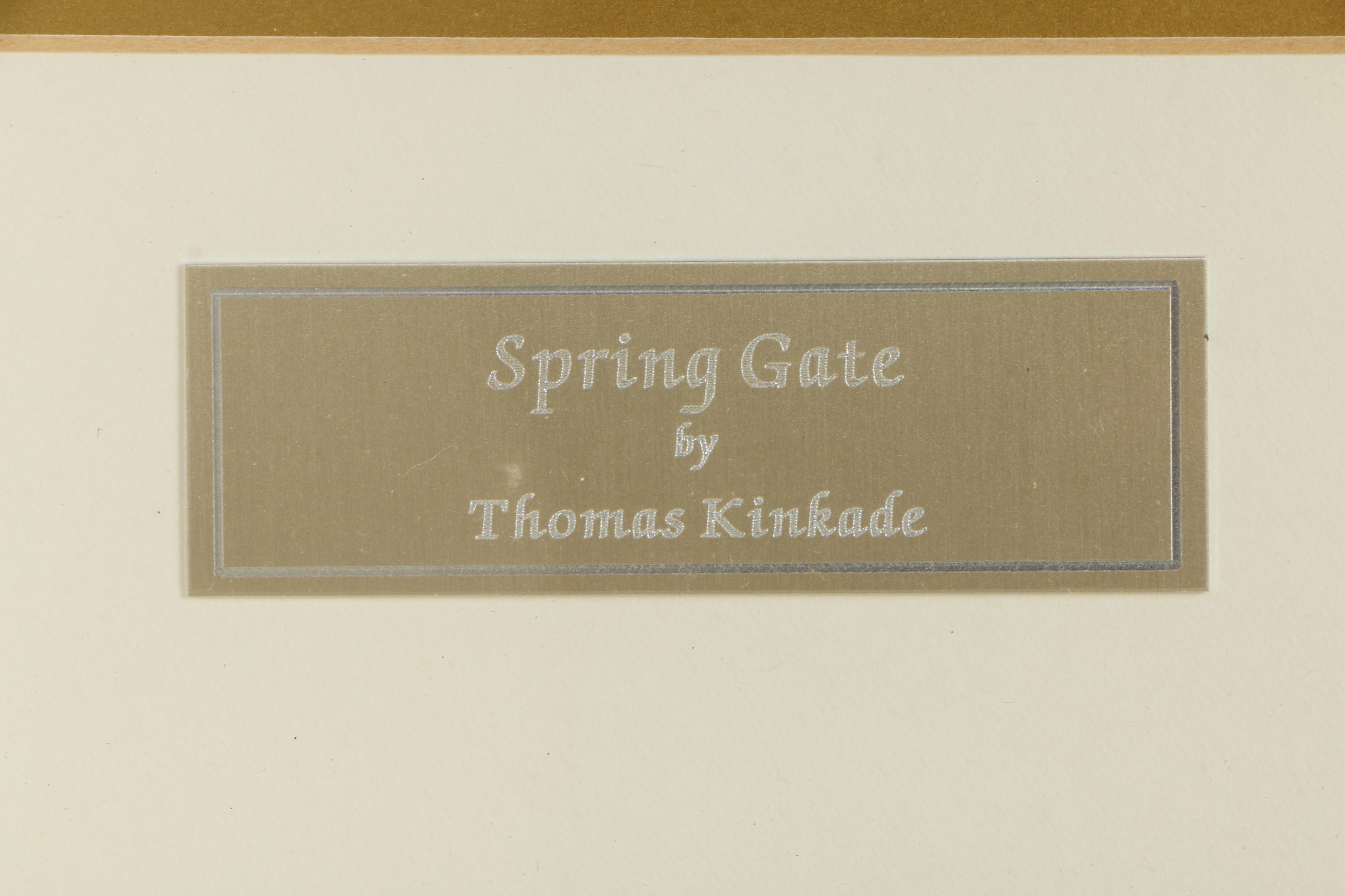 After Thomas Kinkade Offset Lithograph "Spring Gate"