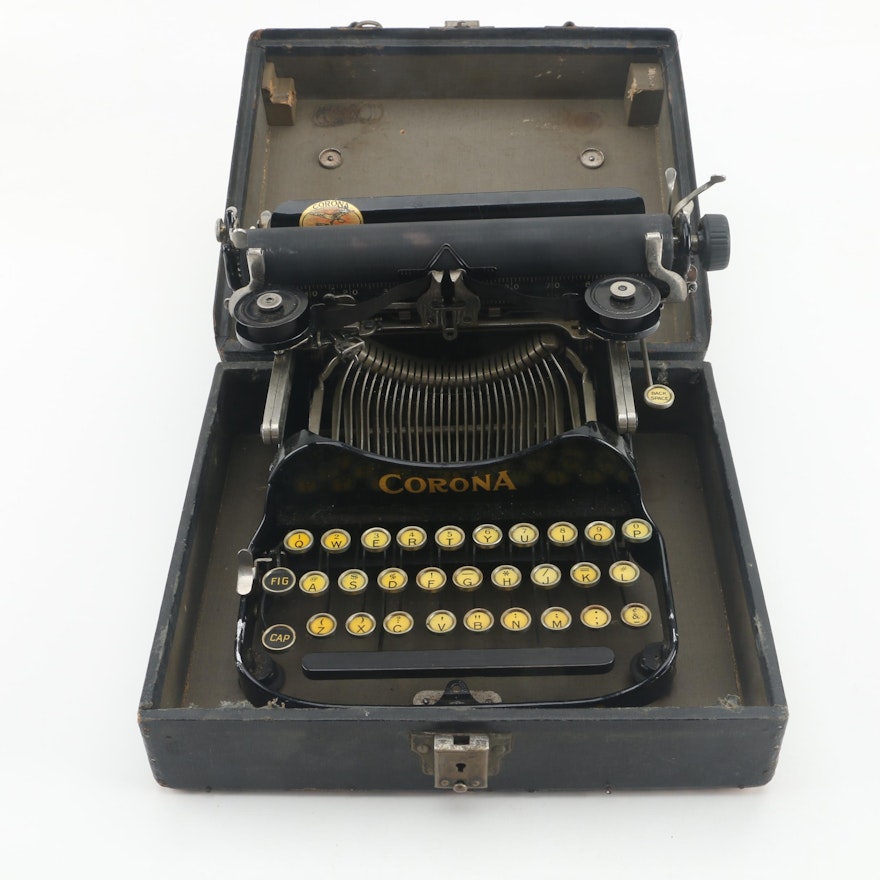 Antique Portable Corona Typewriter