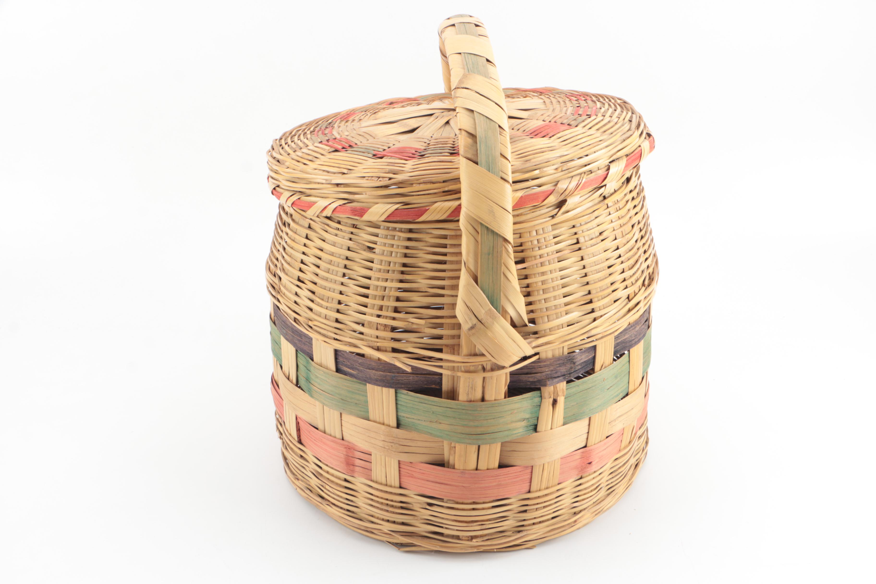 Woven Baskets with Lids EBTH
