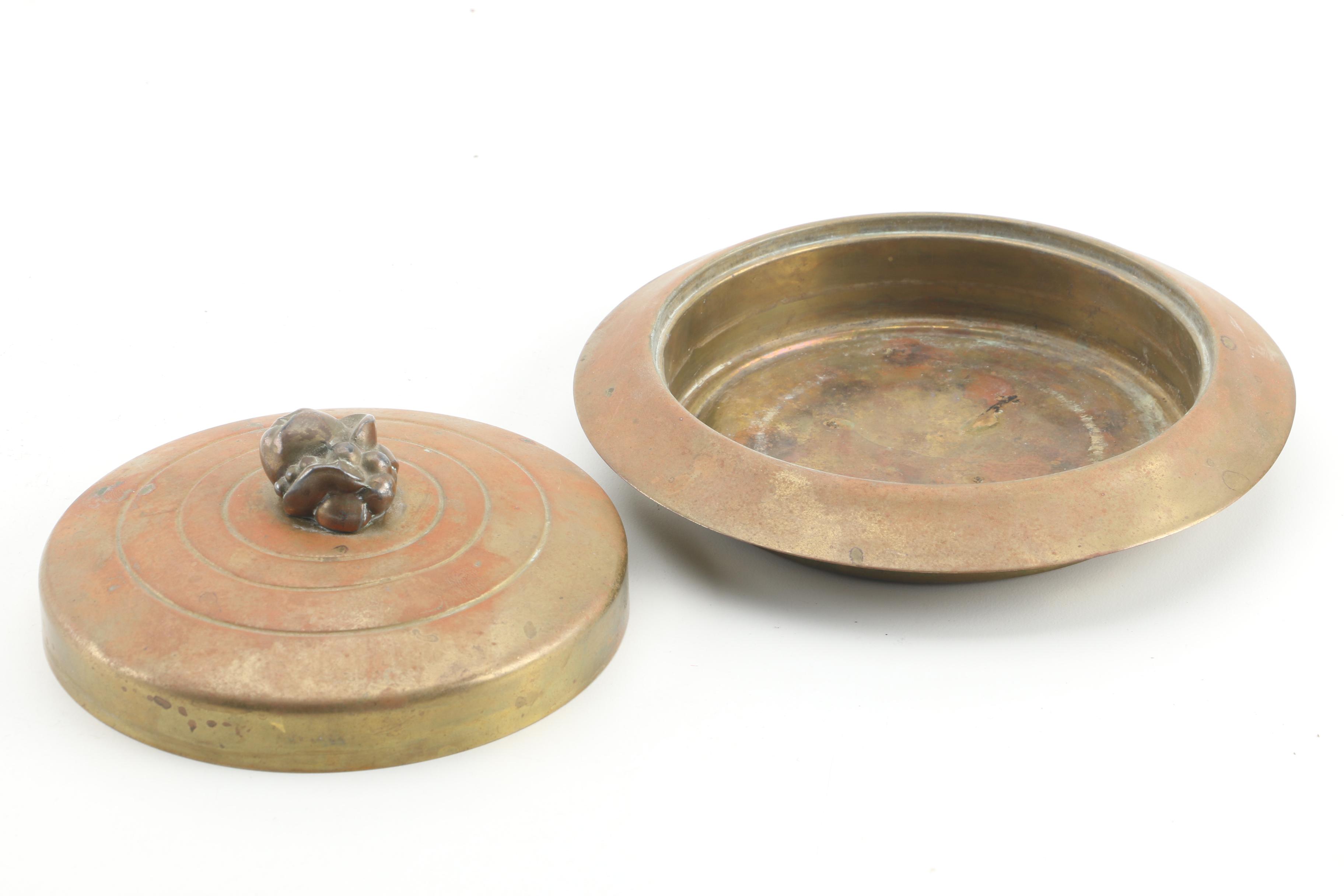 Vintage Brass and Crystal Ash Receivers