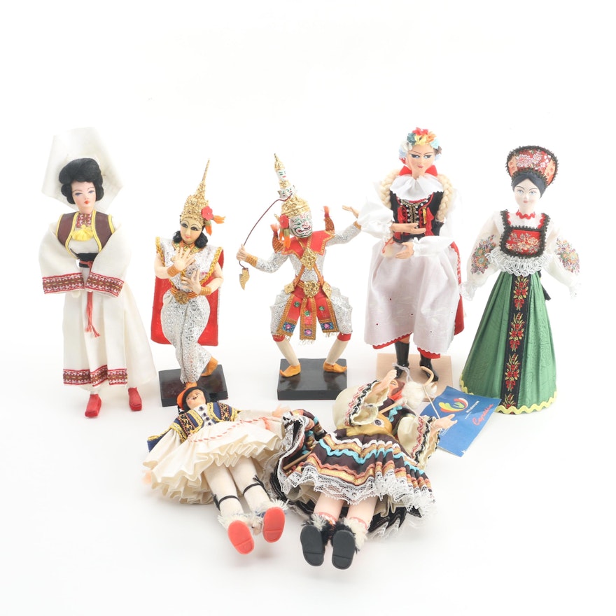 Vintage International Souvenir Dolls Including Cepelia