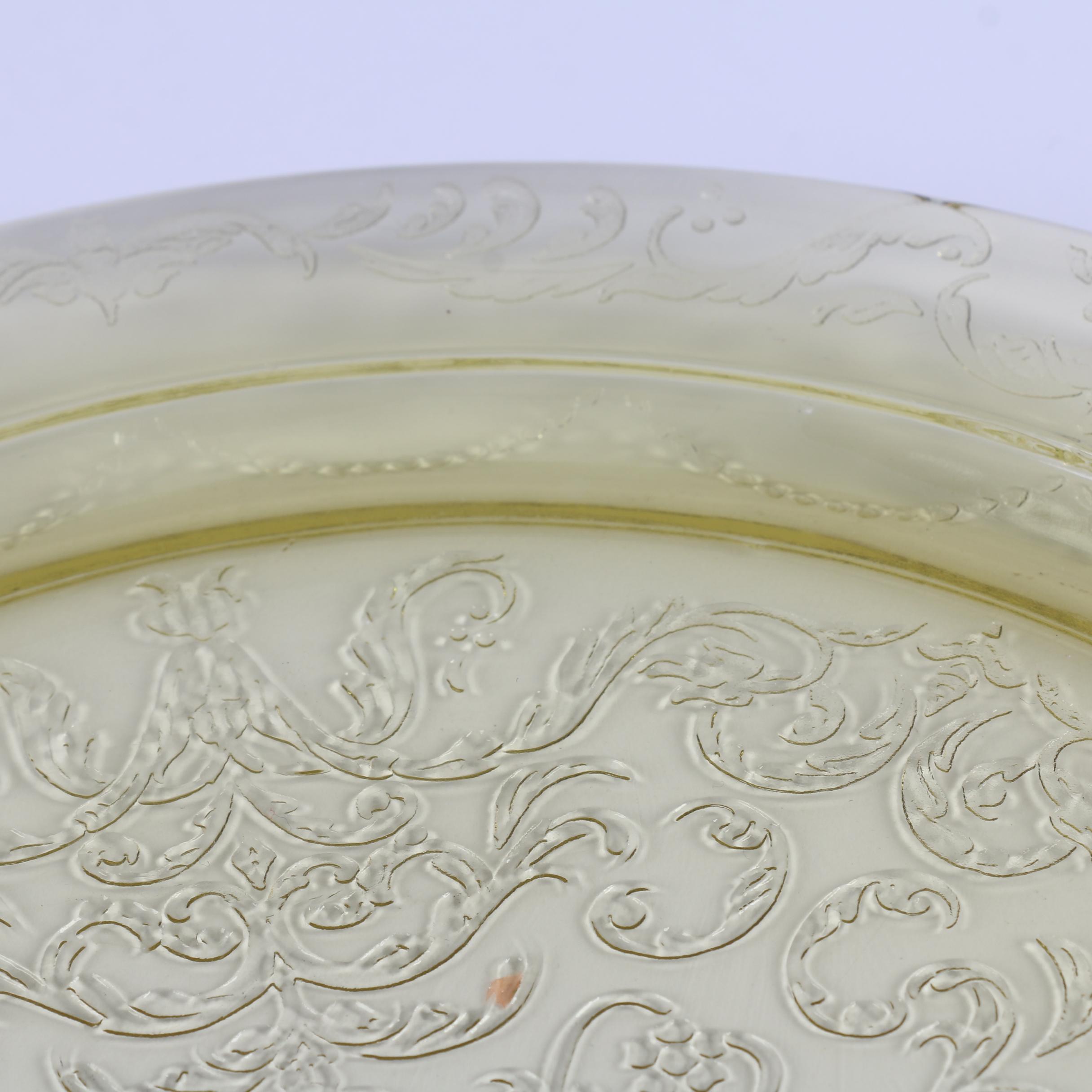 Federal Glass Amber Depression Glass Serveware "Madrid" and "Sharon"