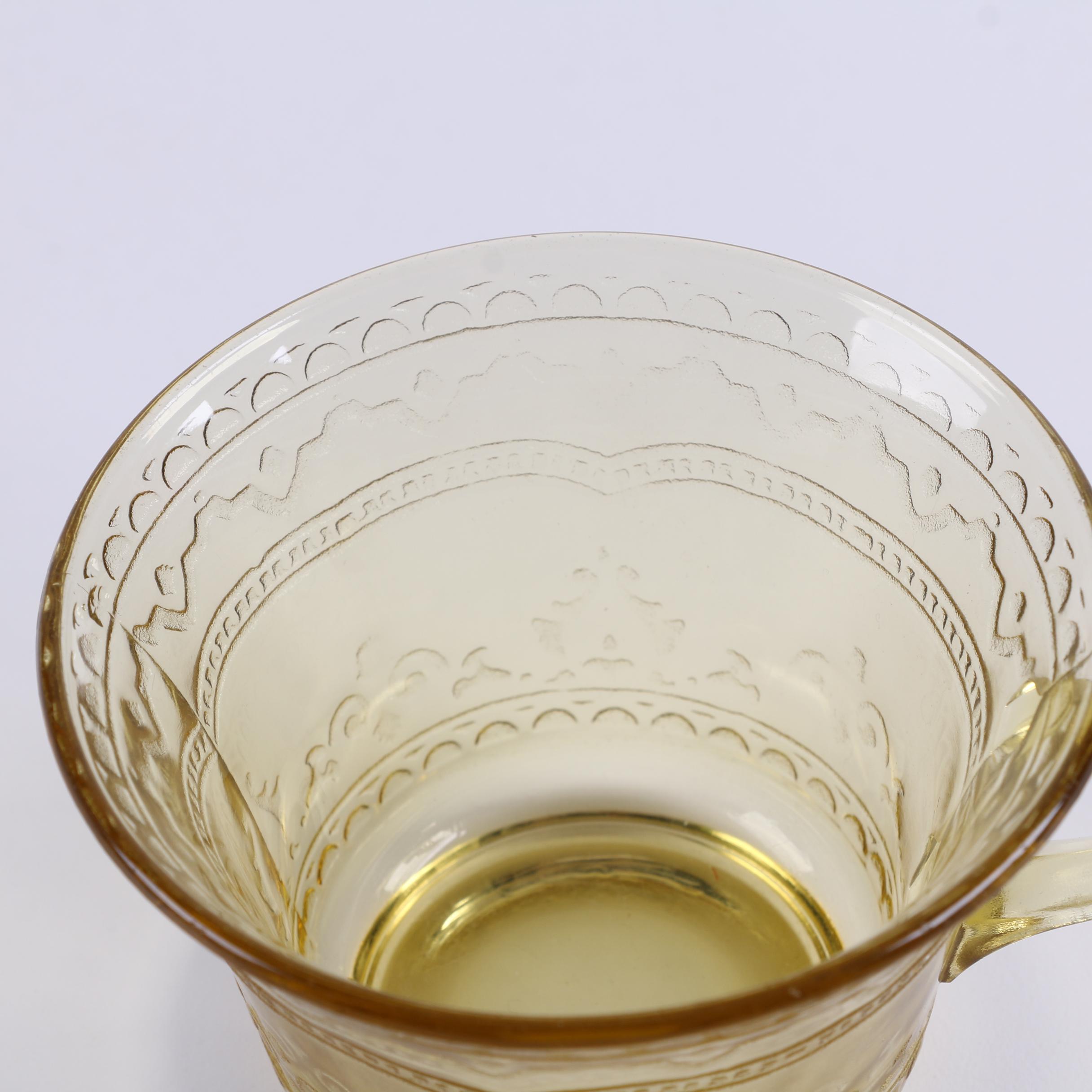 Federal Glass Amber Depression Glass Serveware "Madrid" and "Sharon"