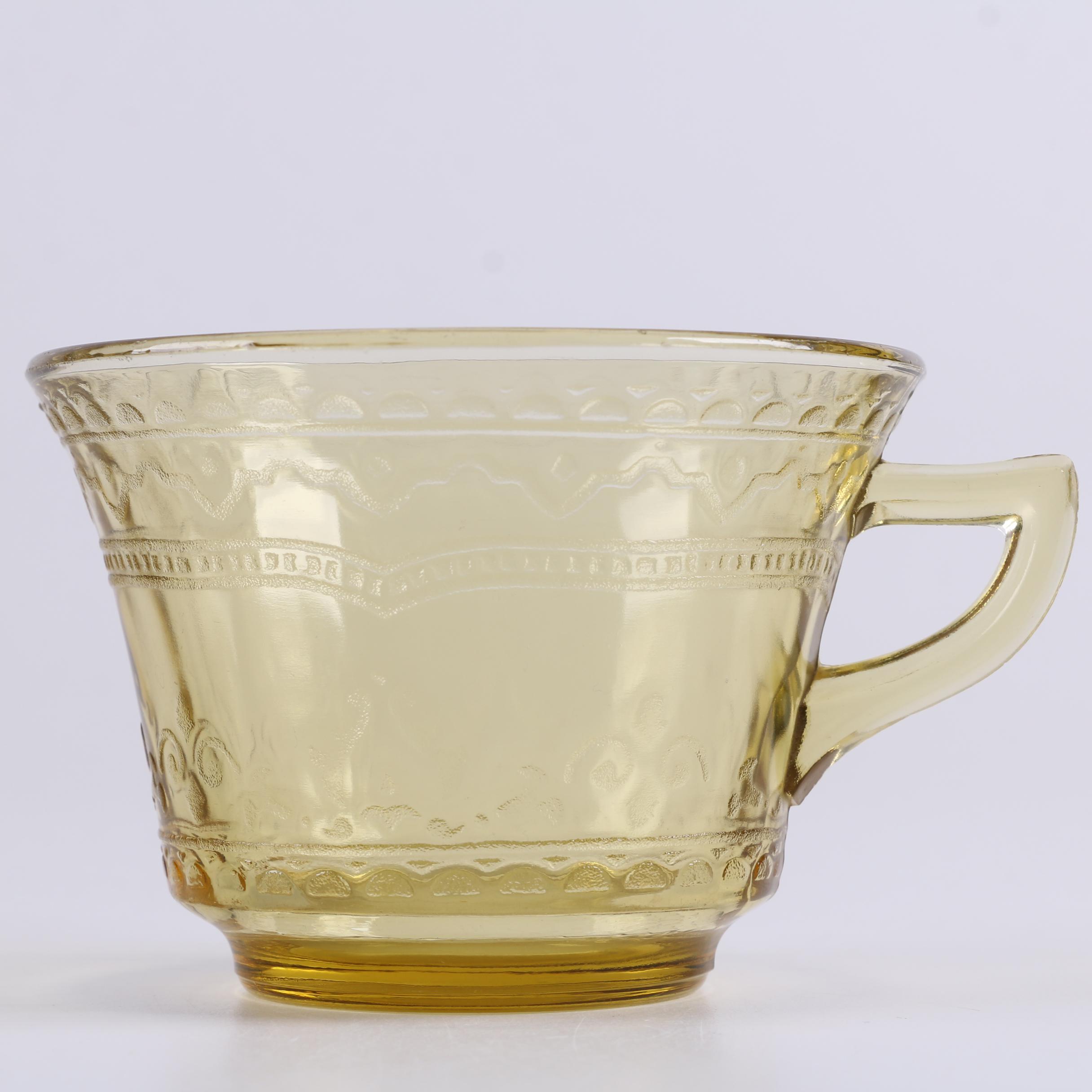 Federal Glass Amber Depression Glass Serveware "Madrid" and "Sharon"