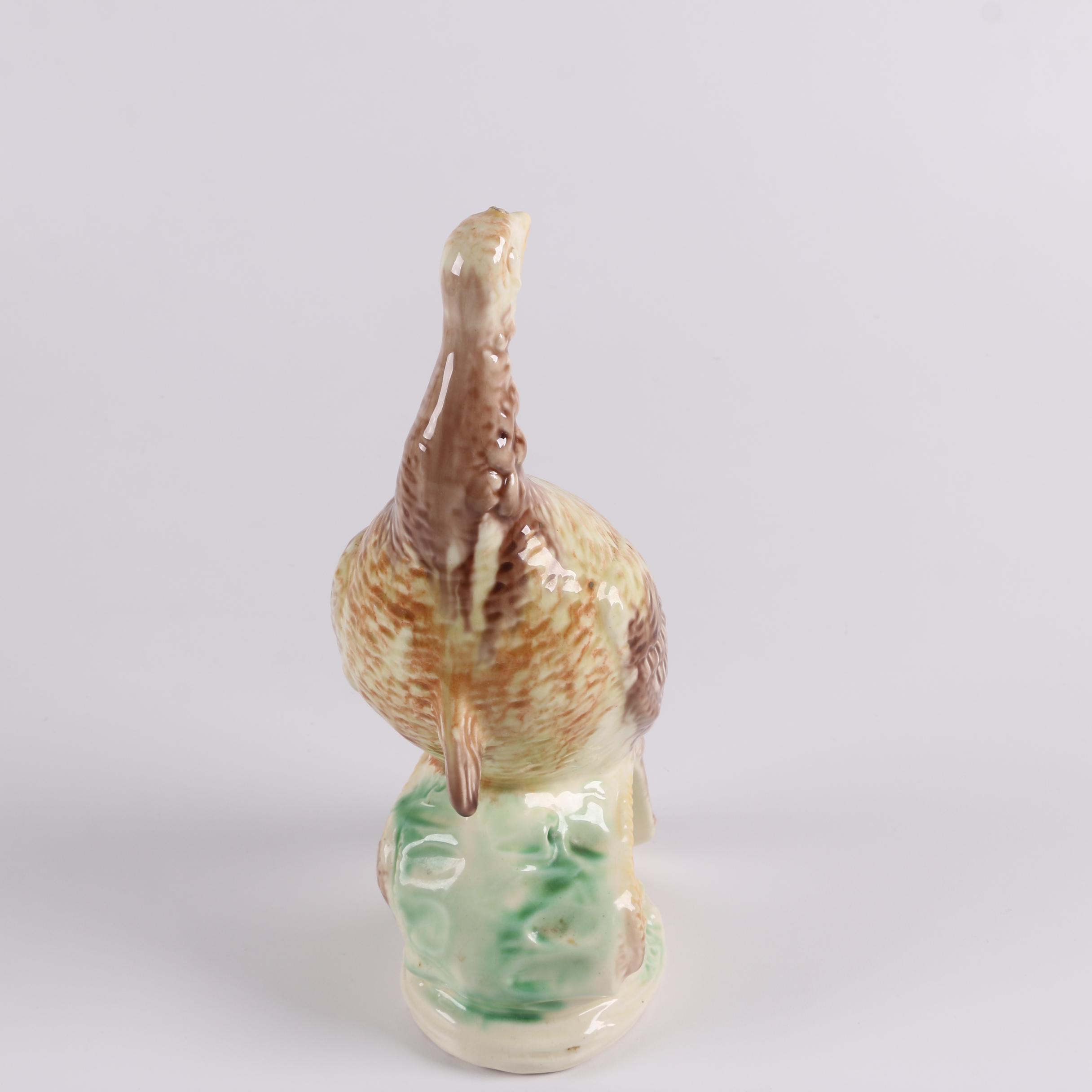 Blue Bird and Wild Turkey Ceramic Figurines