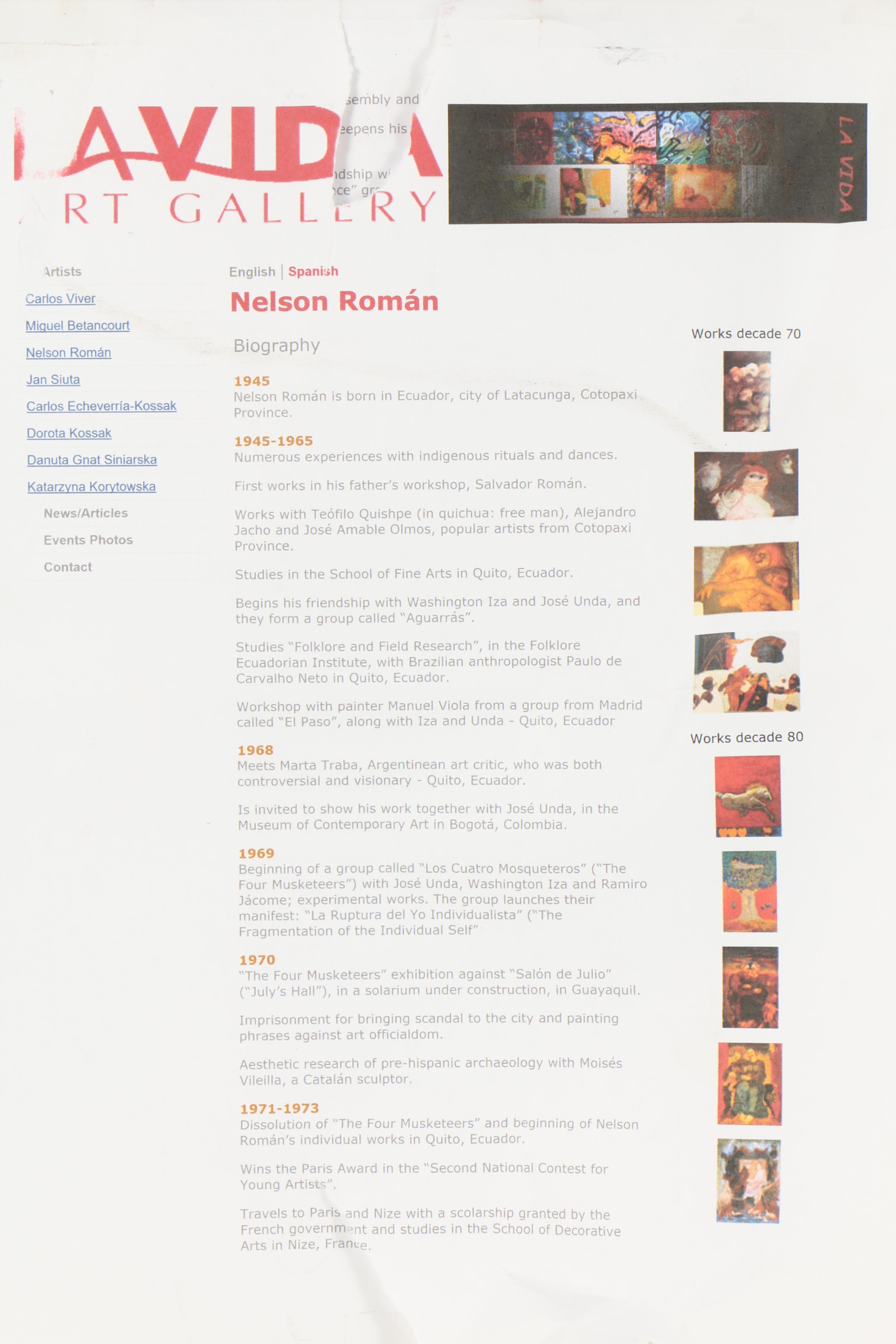 Nelson Román Watercolor Painting