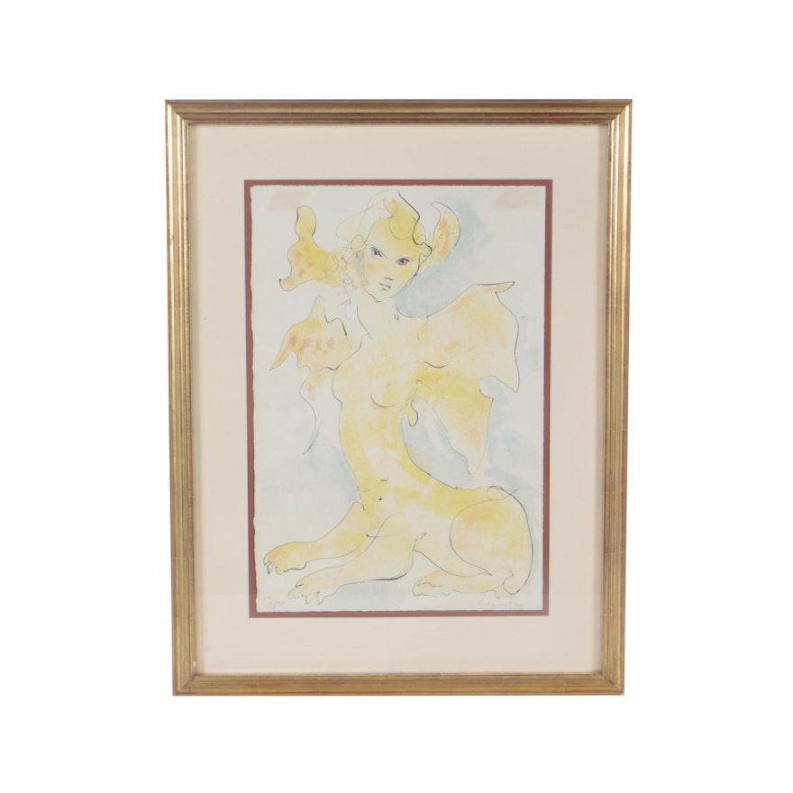 Leonor Fini Color Lithograph "Sphinx 12"