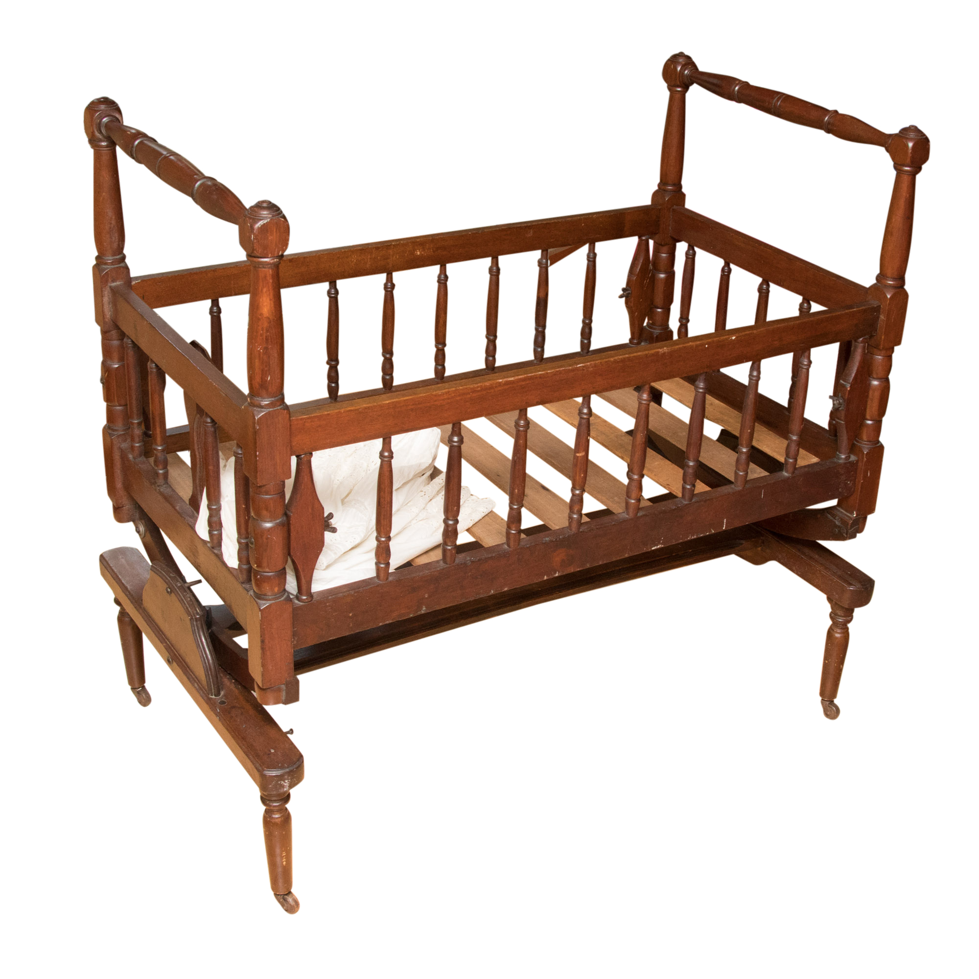 Antique Victorian Betts Street Furniture Co. Baby Platform Crib