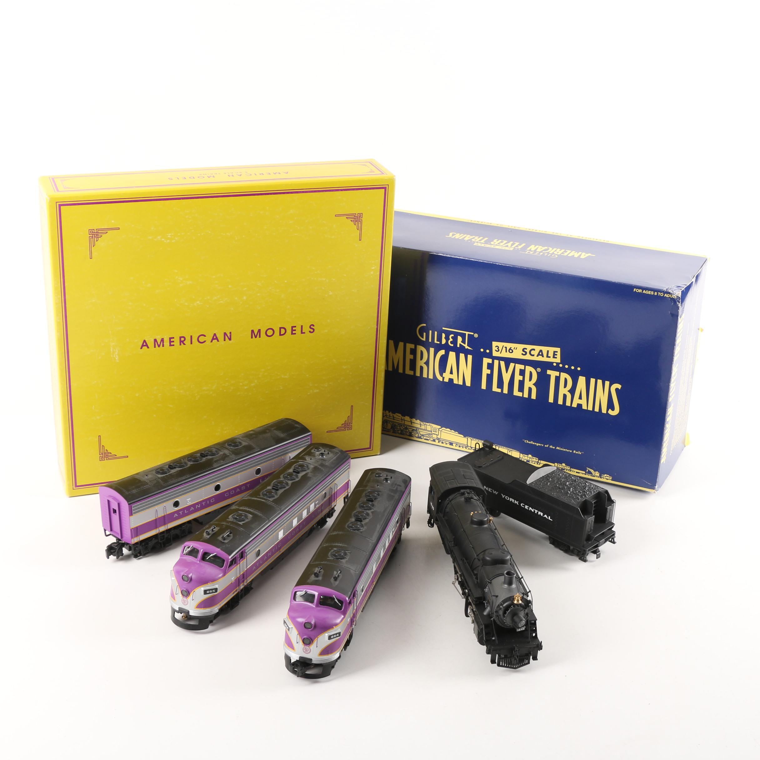American Models Diesel Engine Set and American Flyer Locomotive with Tender