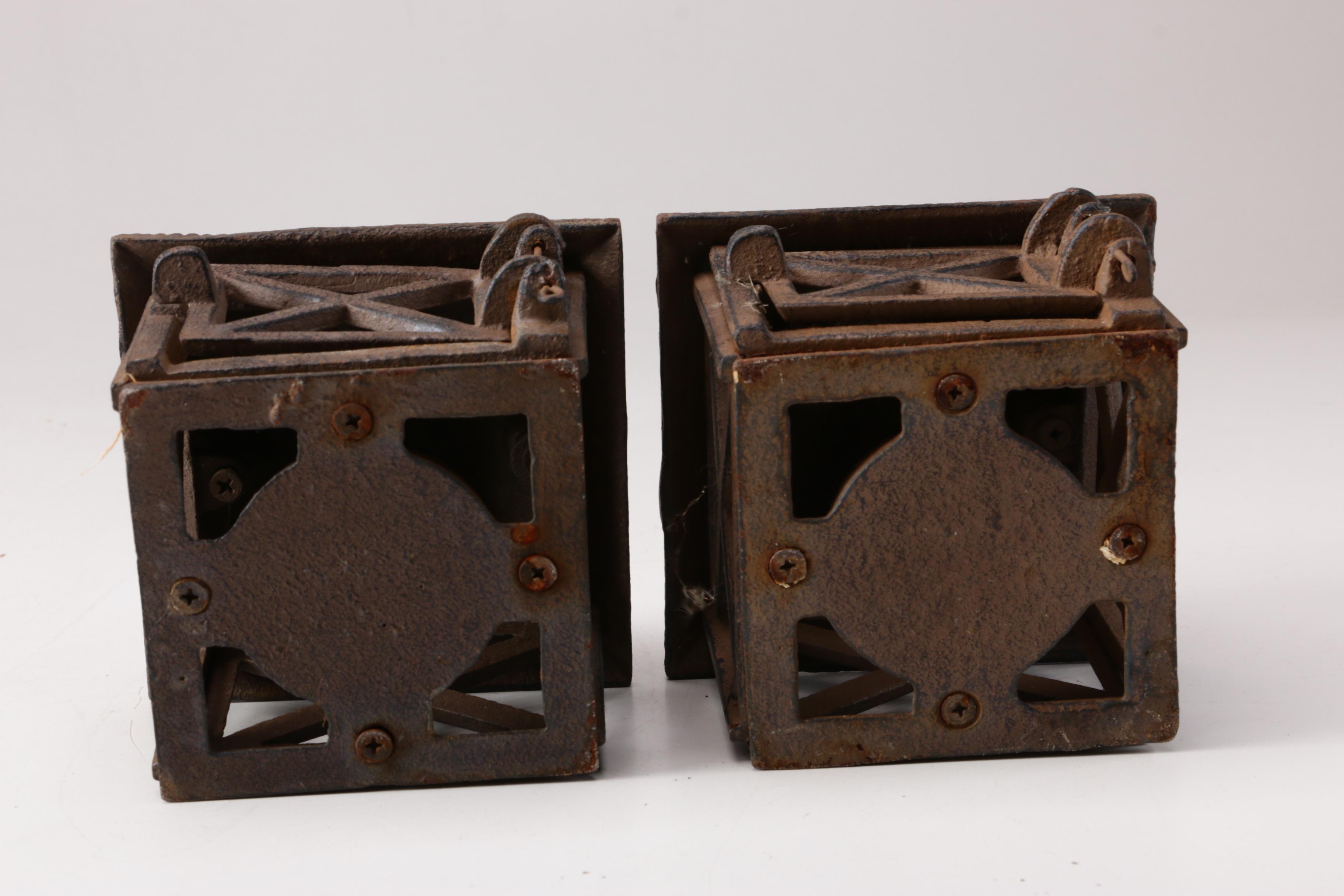 Chinese Calligraphy Brush Holder, Brushes, Lanterns, Wood Puppet Head and Fabric